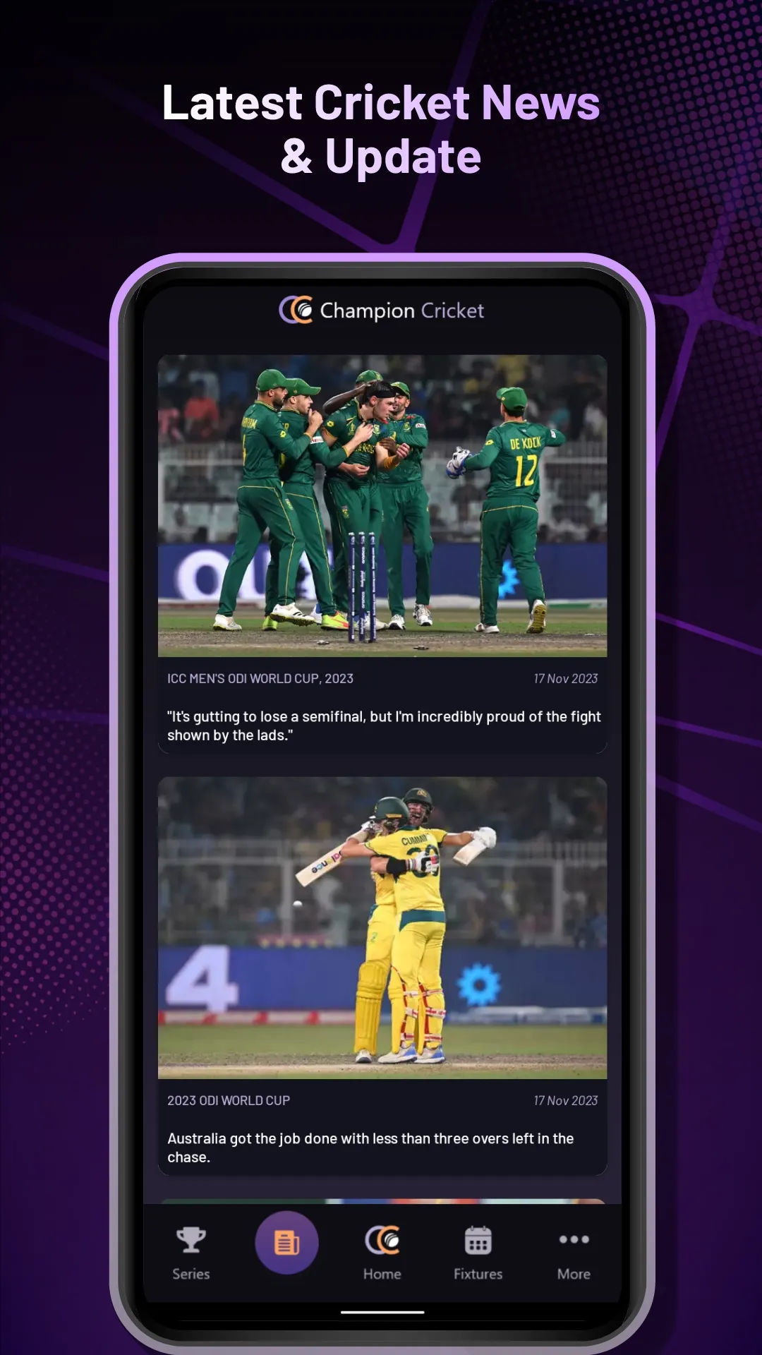 Champion Cricket Live Line | Indus Appstore | Screenshot