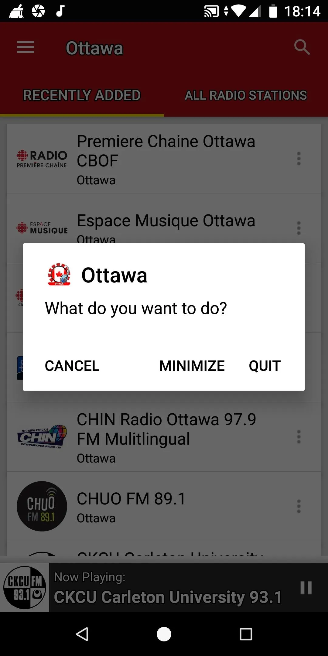 Ottawa Radio Stations - Canada | Indus Appstore | Screenshot