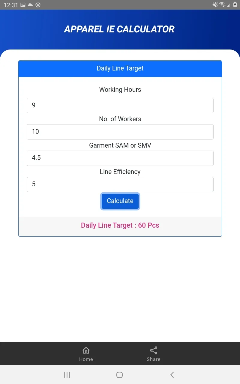 Apparel IE Calculator | Indus Appstore | Screenshot