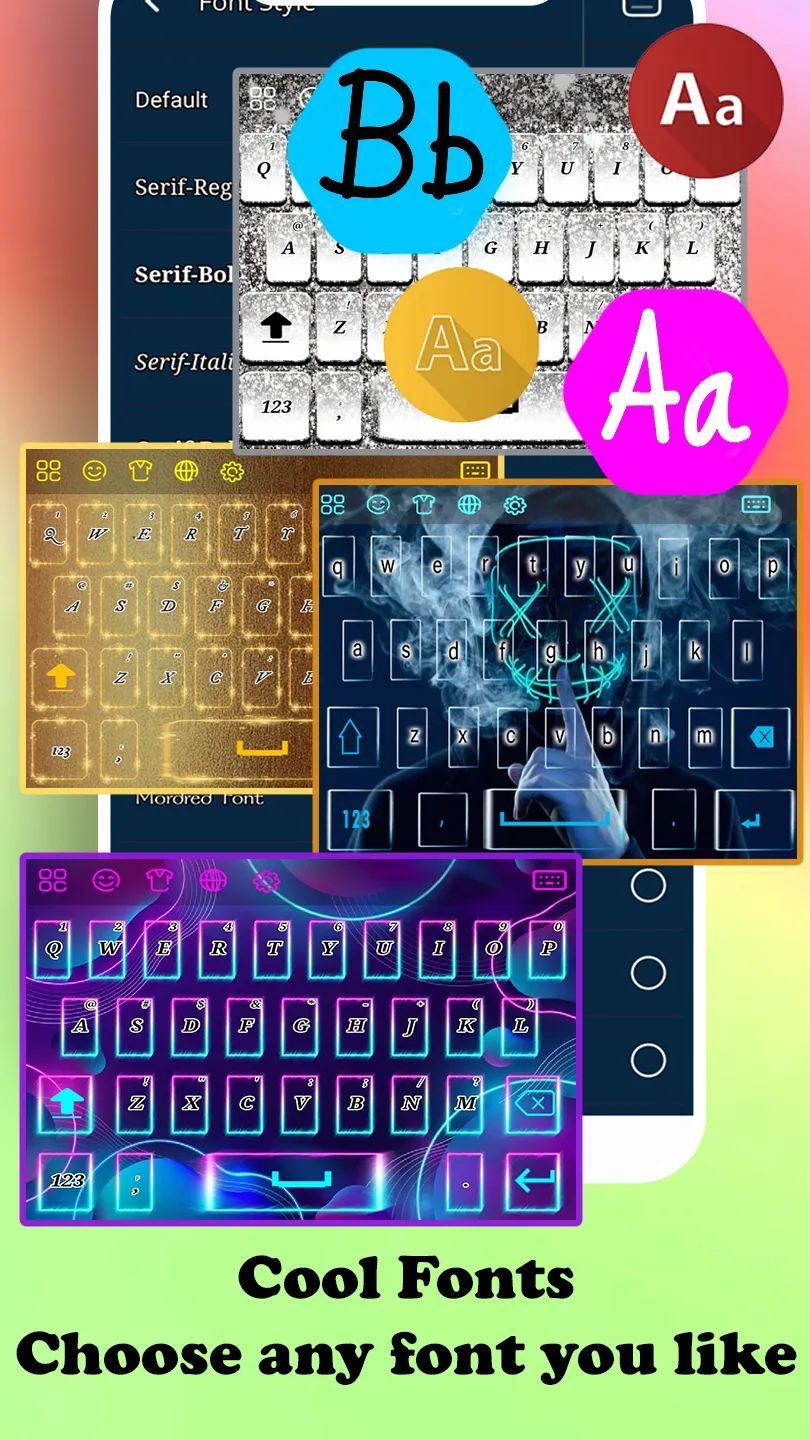 Anonymous Neon Keyboard | Indus Appstore | Screenshot