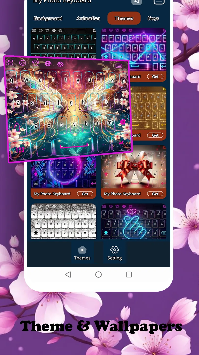 Sakura Butterfly Keyboard | Indus Appstore | Screenshot