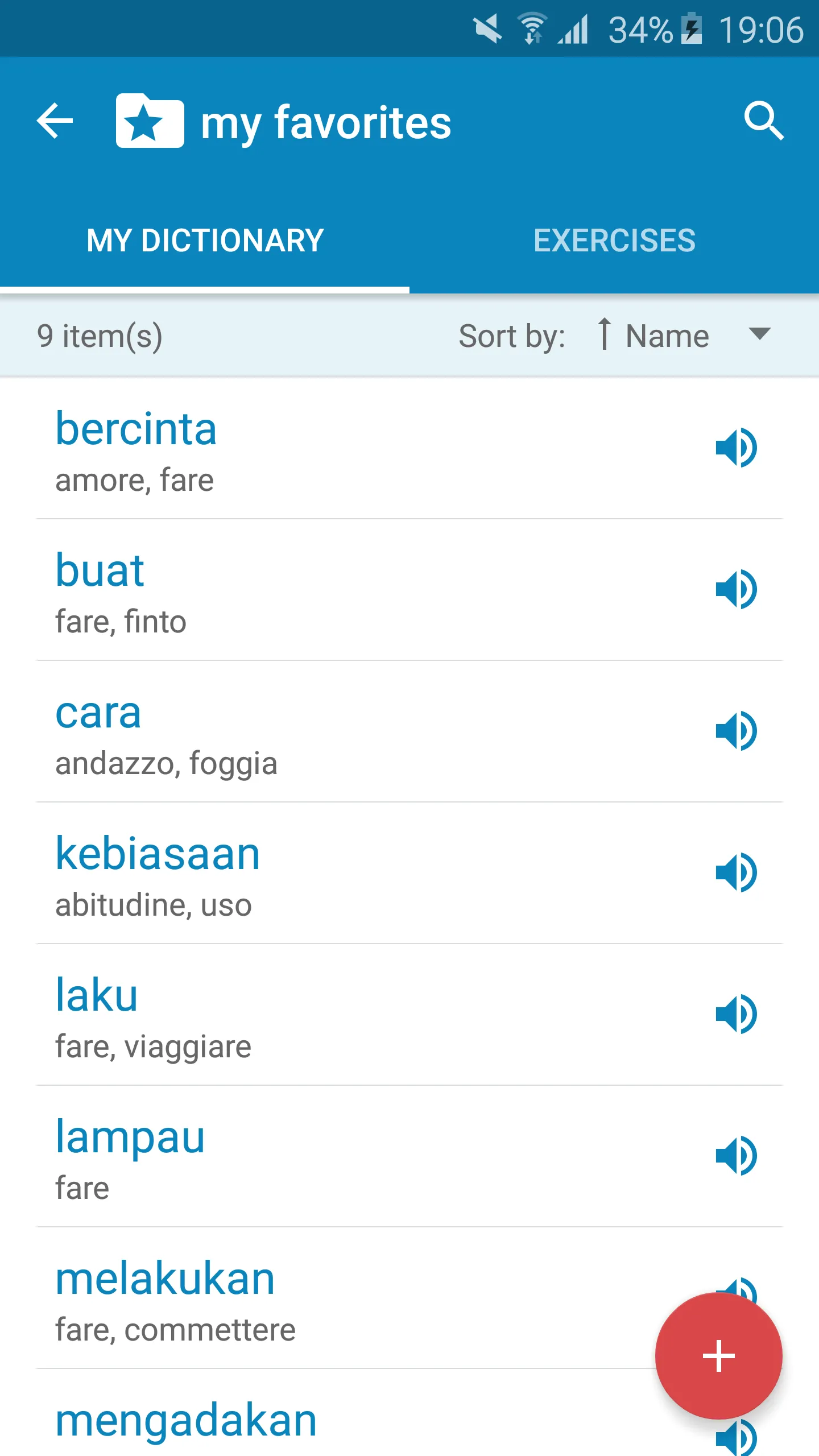 Indonesian-Italian Dictionary | Indus Appstore | Screenshot