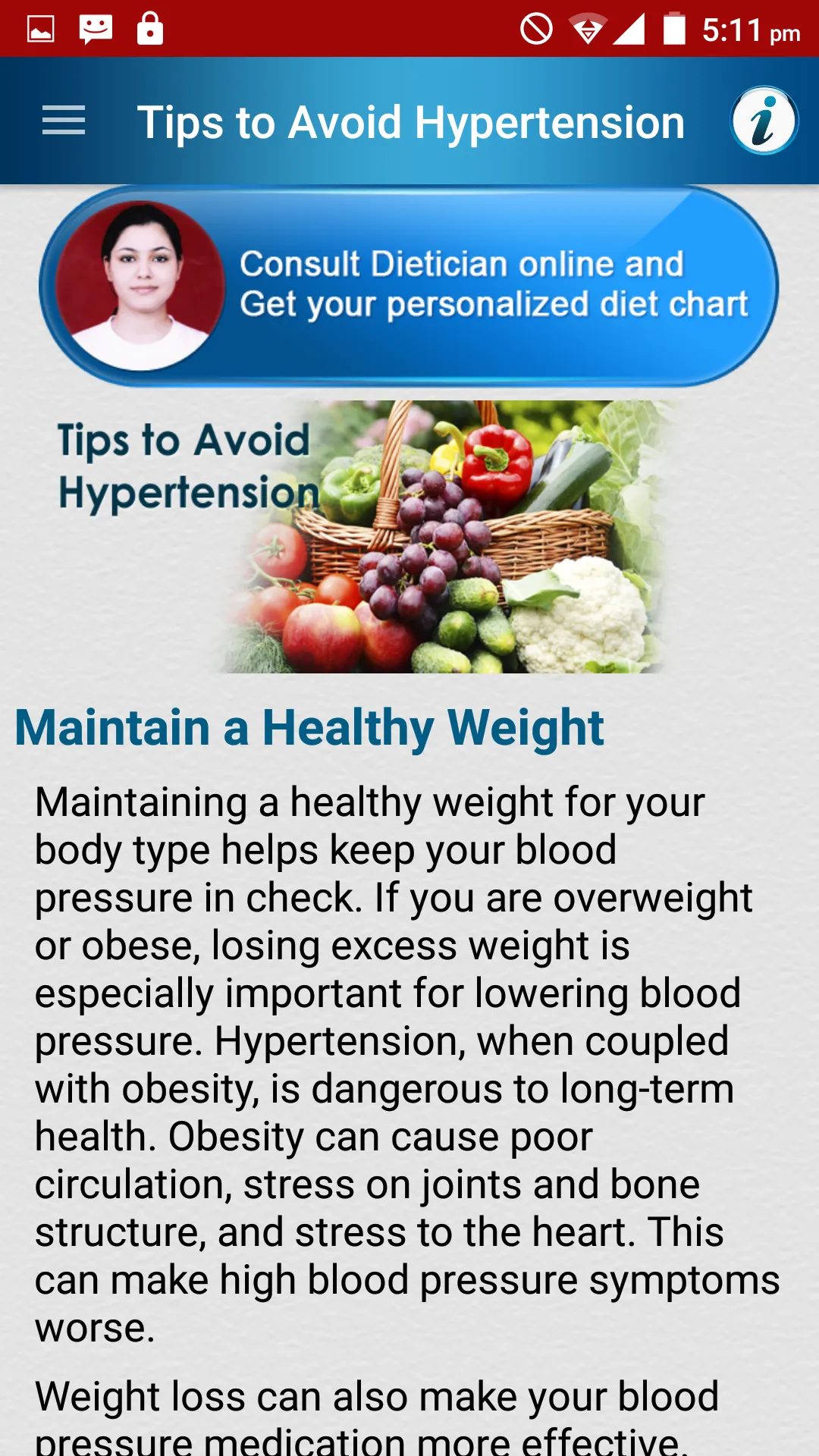 High Blood Pressure Diet Tips | Indus Appstore | Screenshot