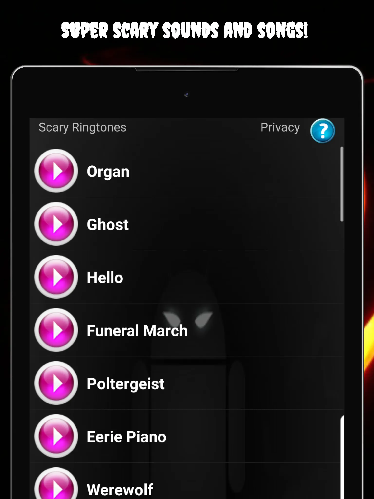 Scary Ringtones | Indus Appstore | Screenshot