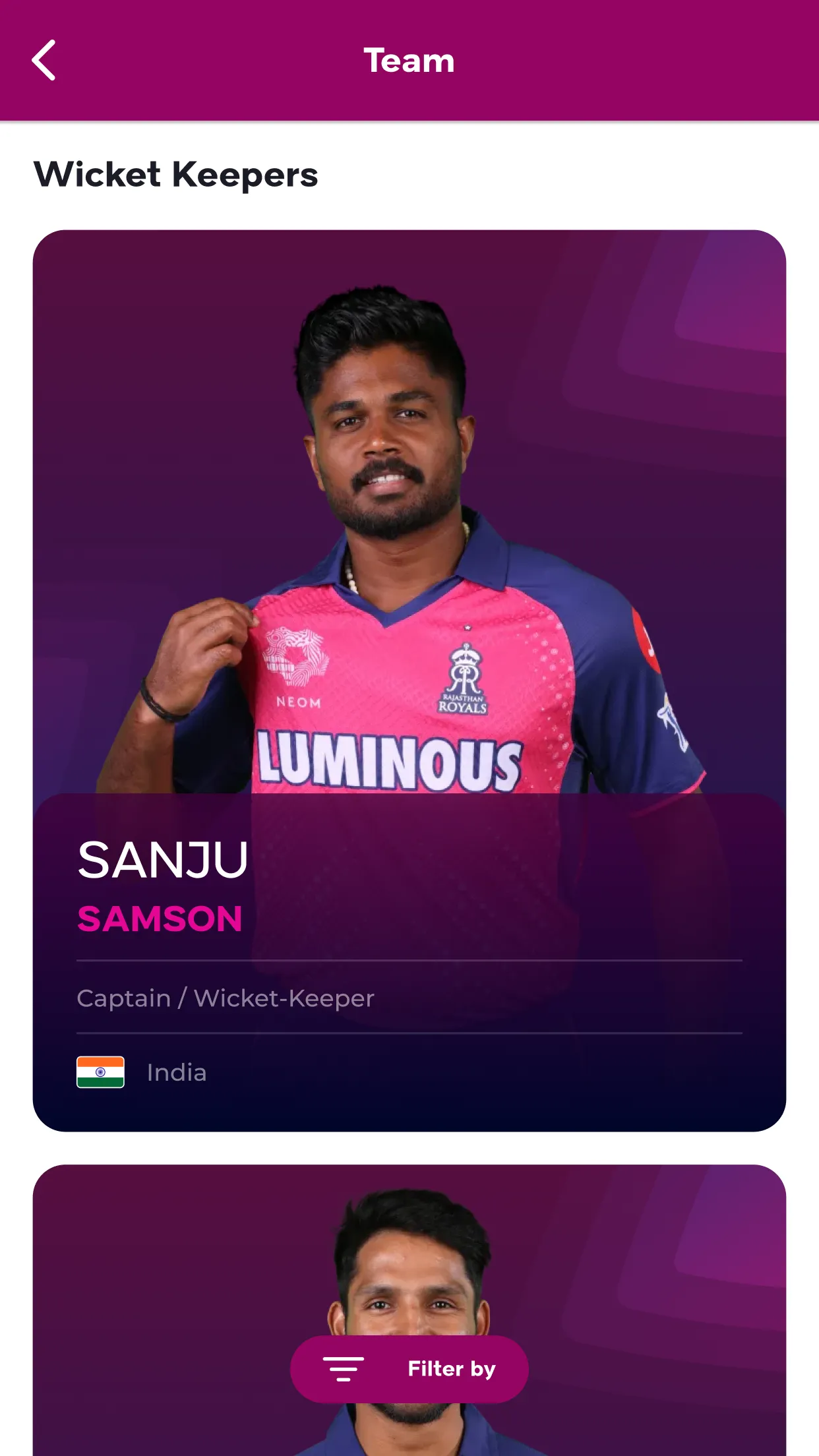 Rajasthan Royals Official App | Indus Appstore | Screenshot