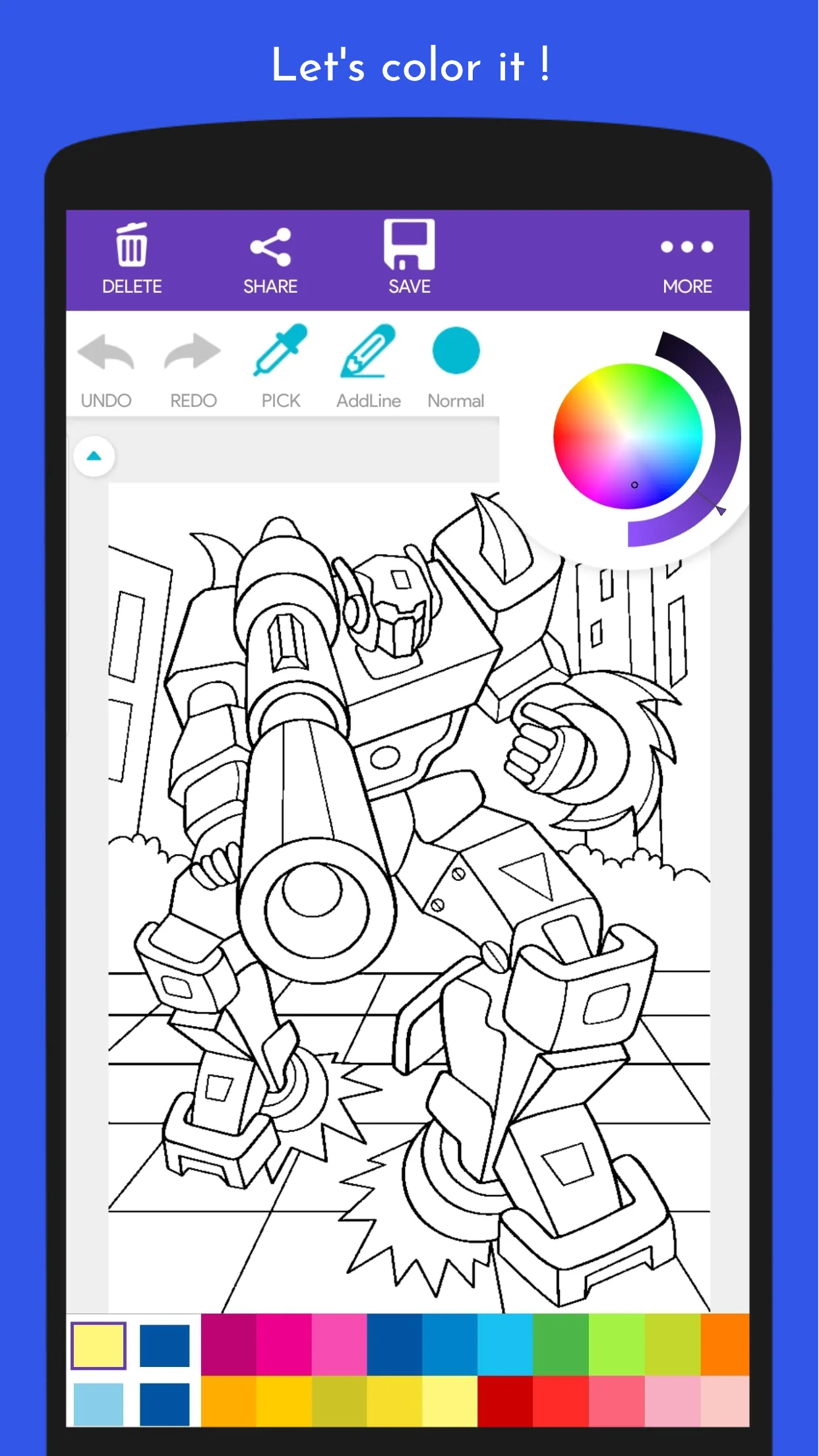 Robot Coloring Book | Indus Appstore | Screenshot