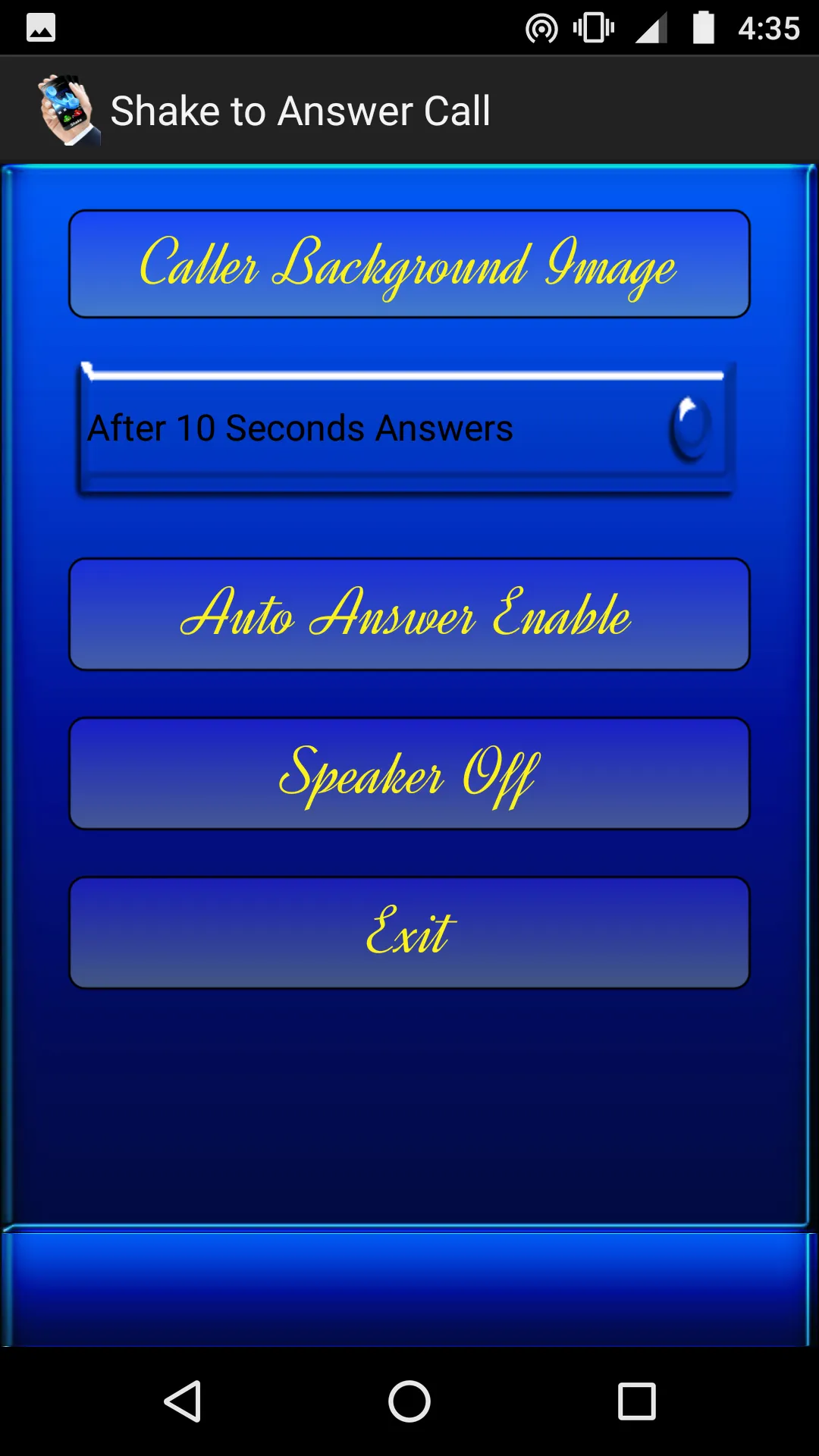 Shake to Answer a Call | Indus Appstore | Screenshot