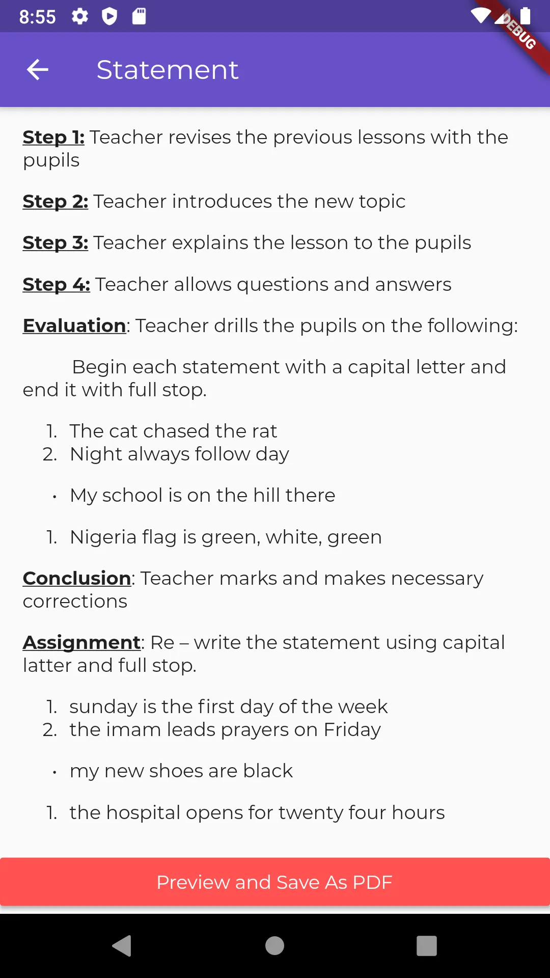 Lesson Notes | Indus Appstore | Screenshot