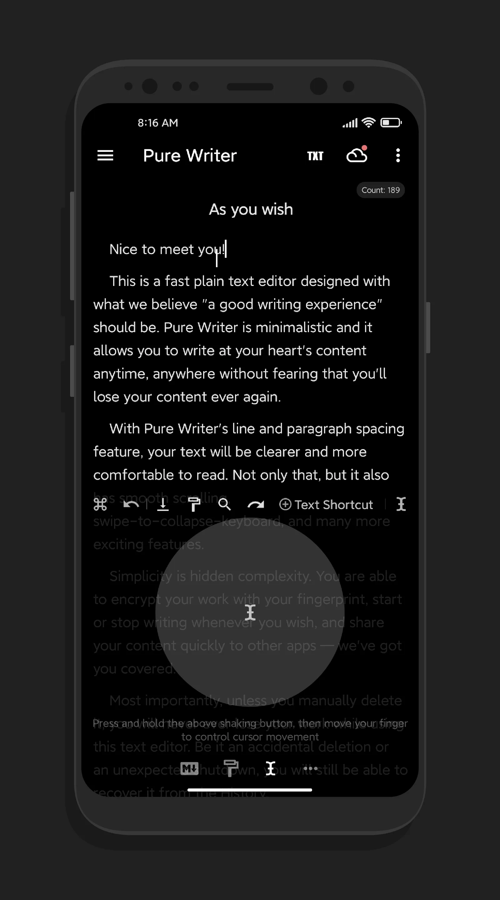 Pure Writer - Writing & Notes | Indus Appstore | Screenshot