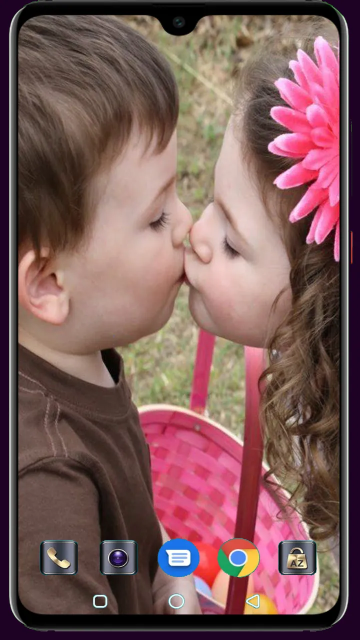 Cute Baby Kiss Wallpaper | Indus Appstore | Screenshot