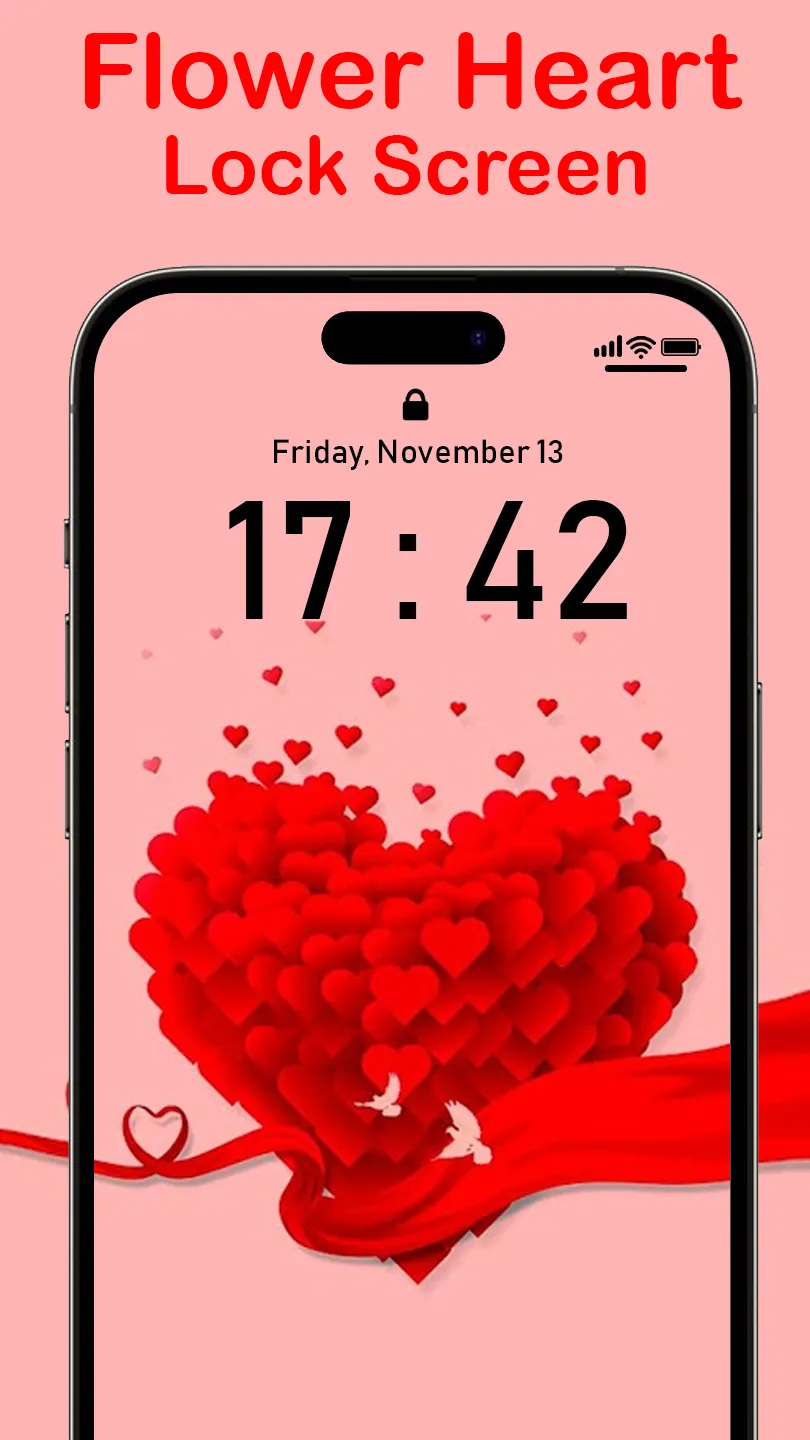 Rose Heart Lock Screen | Indus Appstore | Screenshot