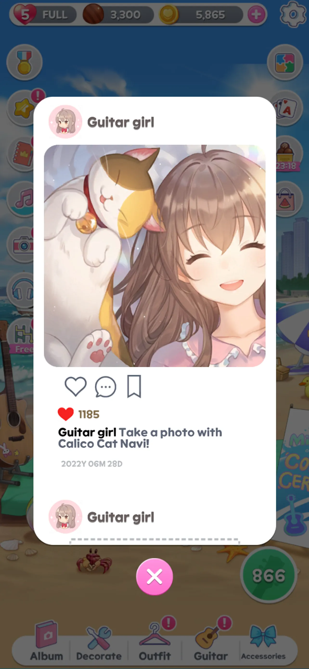 Guitar Girl Match 3 | Indus Appstore | Screenshot