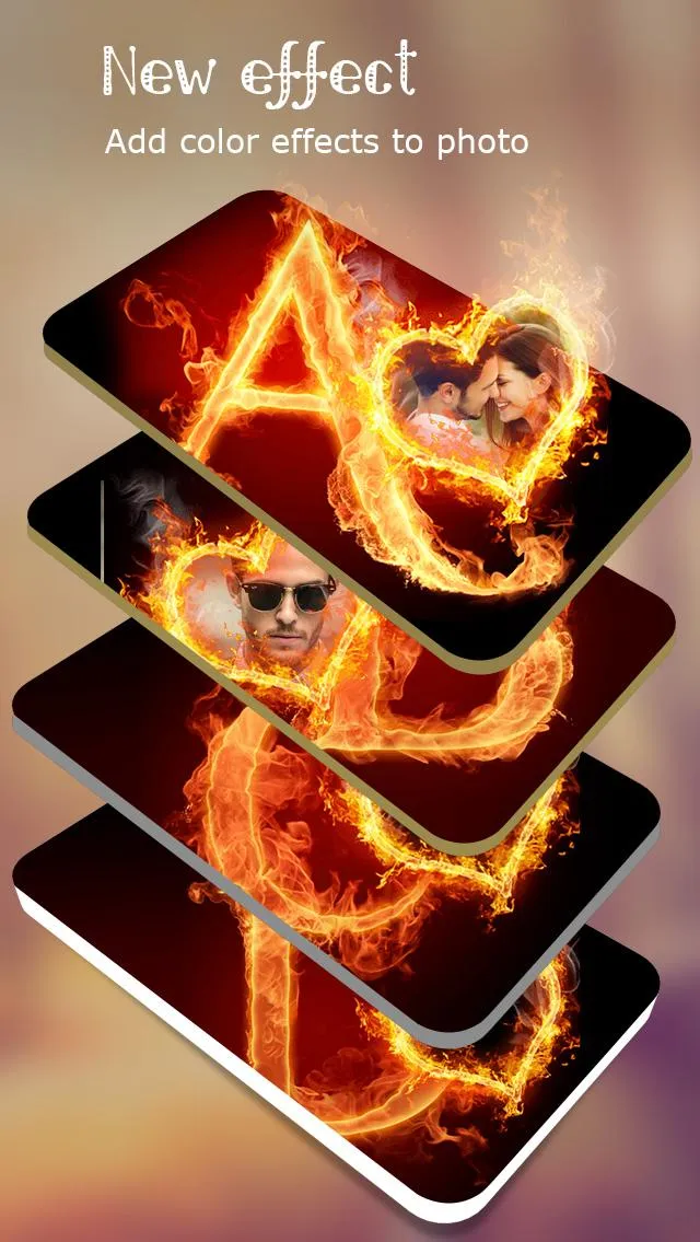 Fire Text Photo Frame | Indus Appstore | Screenshot