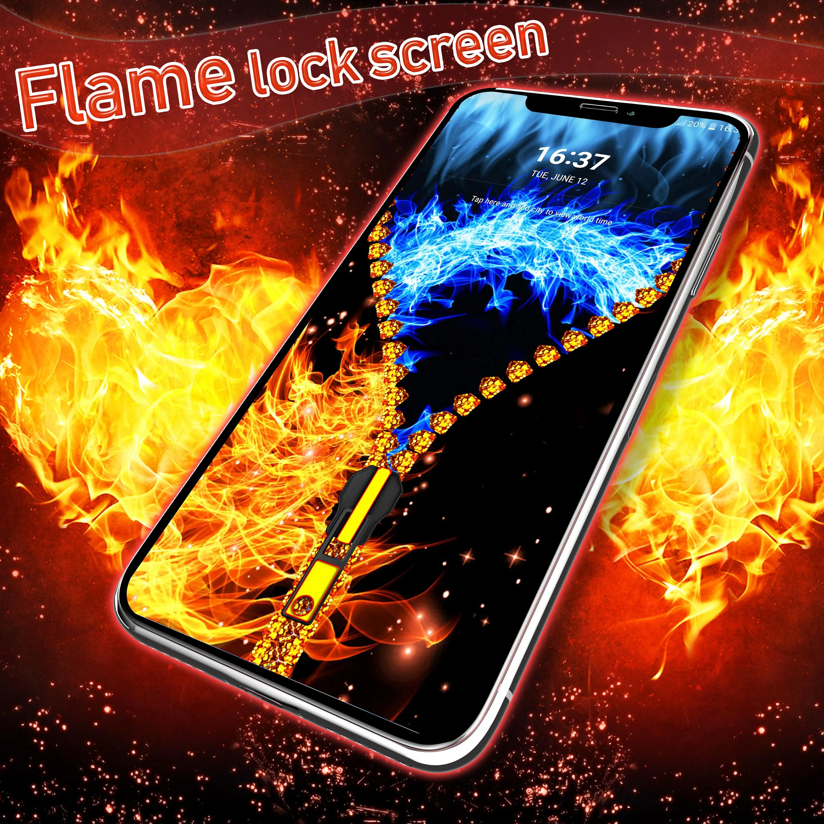 Flame lock screen | Indus Appstore | Screenshot