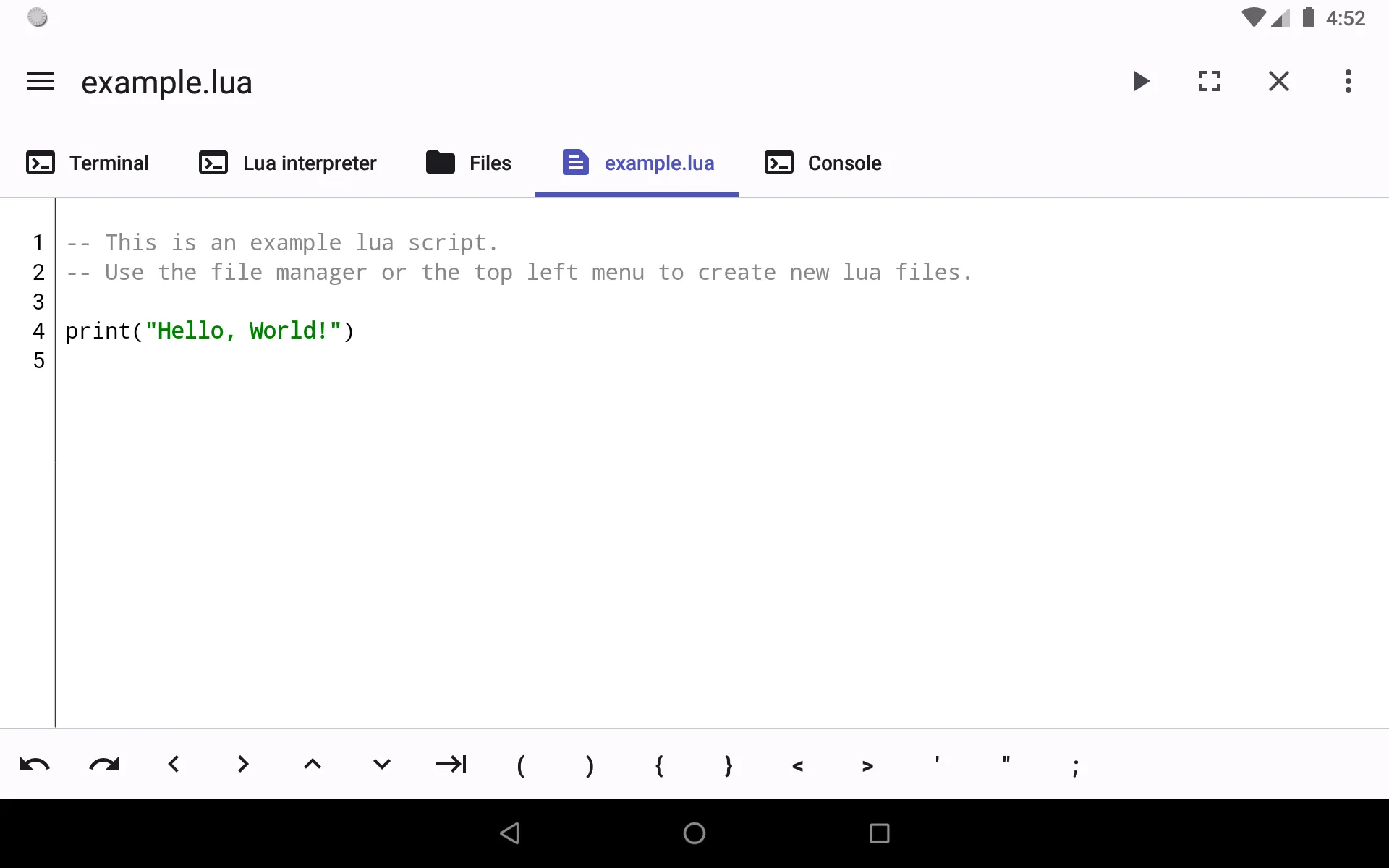 LuaDroid - ide for lua | Indus Appstore | Screenshot