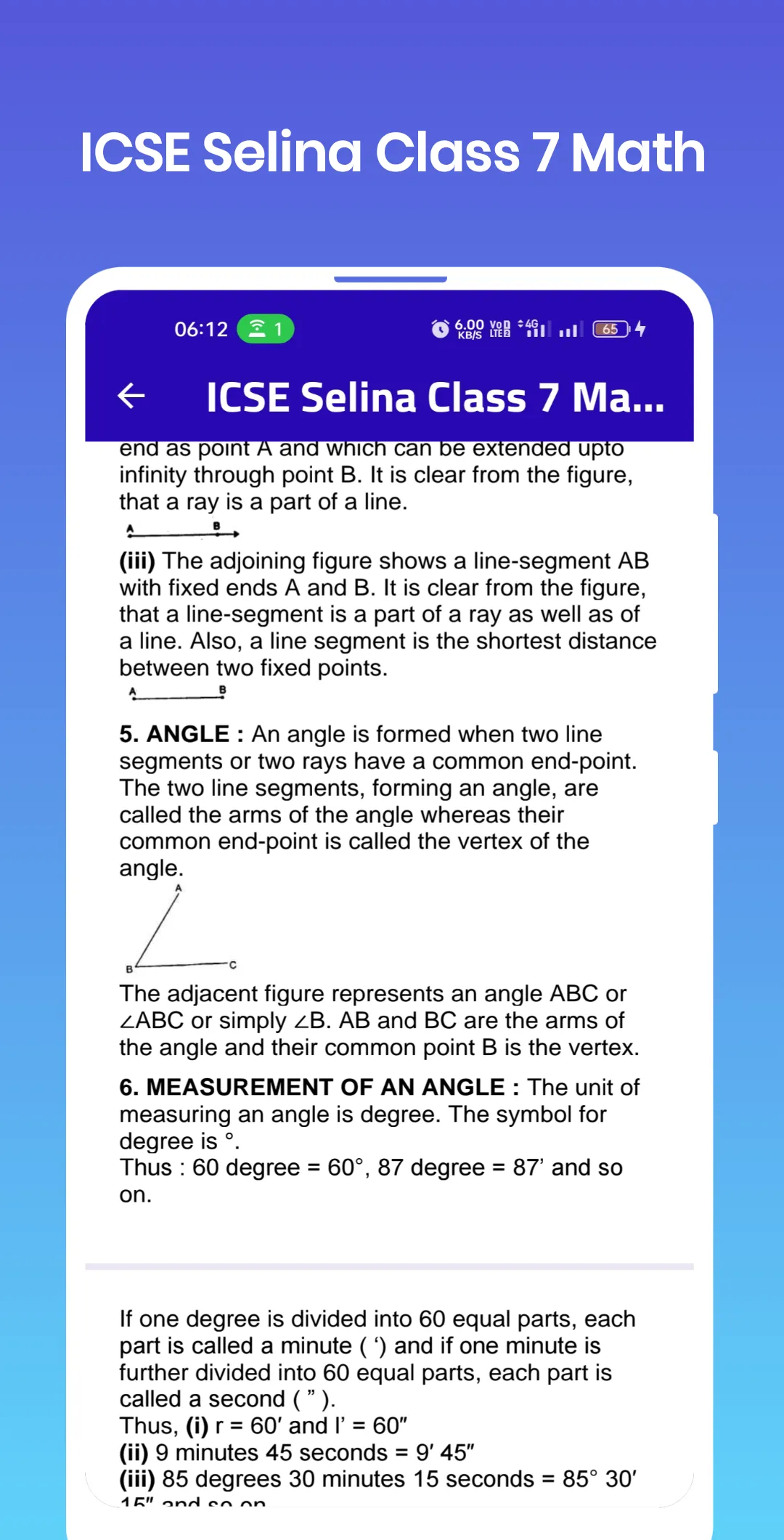 ICSE Selina Class 7 Math | Indus Appstore | Screenshot