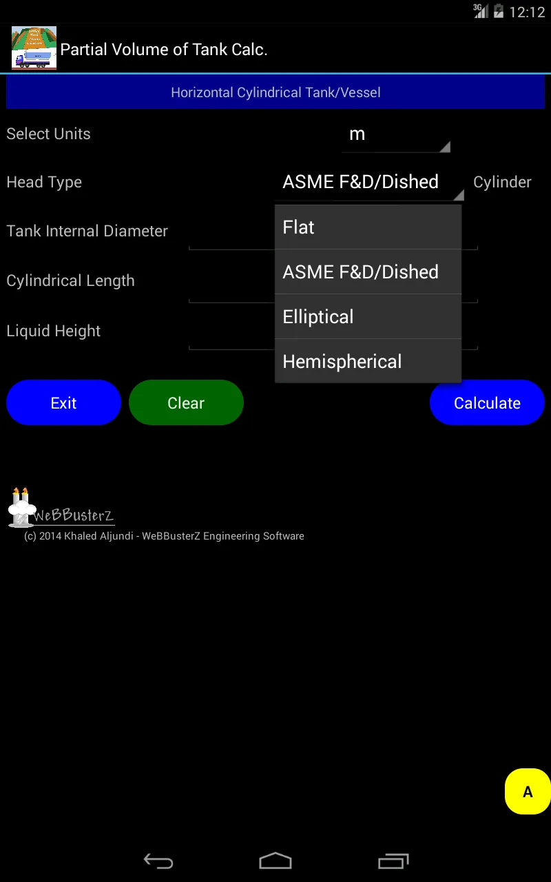 Volume of Tank Calculator Lite | Indus Appstore | Screenshot