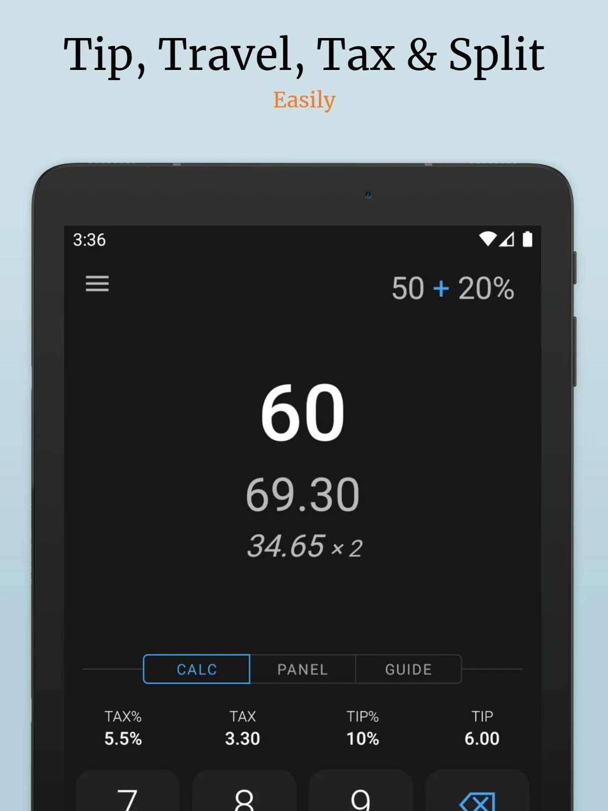 Tax, Tip, Travel & Splits Calc | Indus Appstore | Screenshot