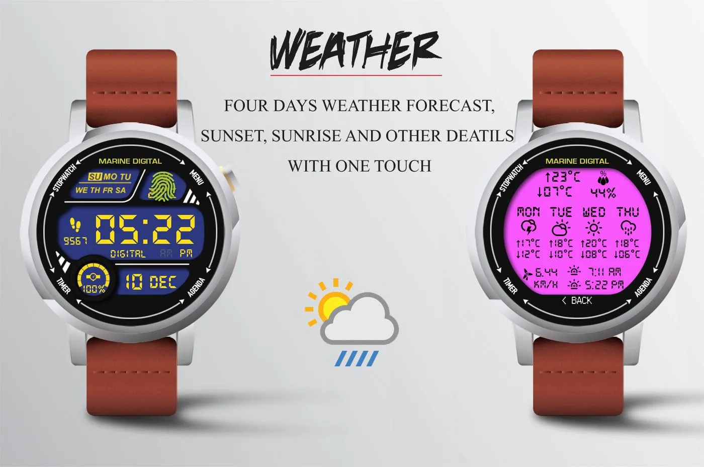 Marine Digital Watch Face | Indus Appstore | Screenshot