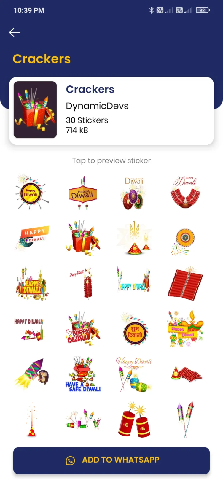 Diwali Stickers for WhatsApp | Indus Appstore | Screenshot