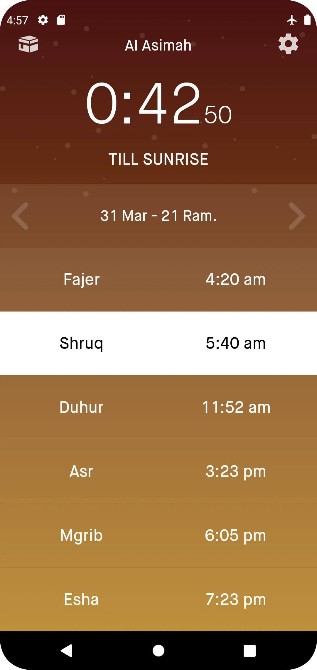 Kuwait Prayer Times | Indus Appstore | Screenshot