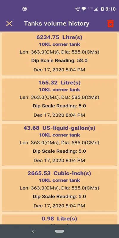 Fuel Tank volume calculation | Indus Appstore | Screenshot