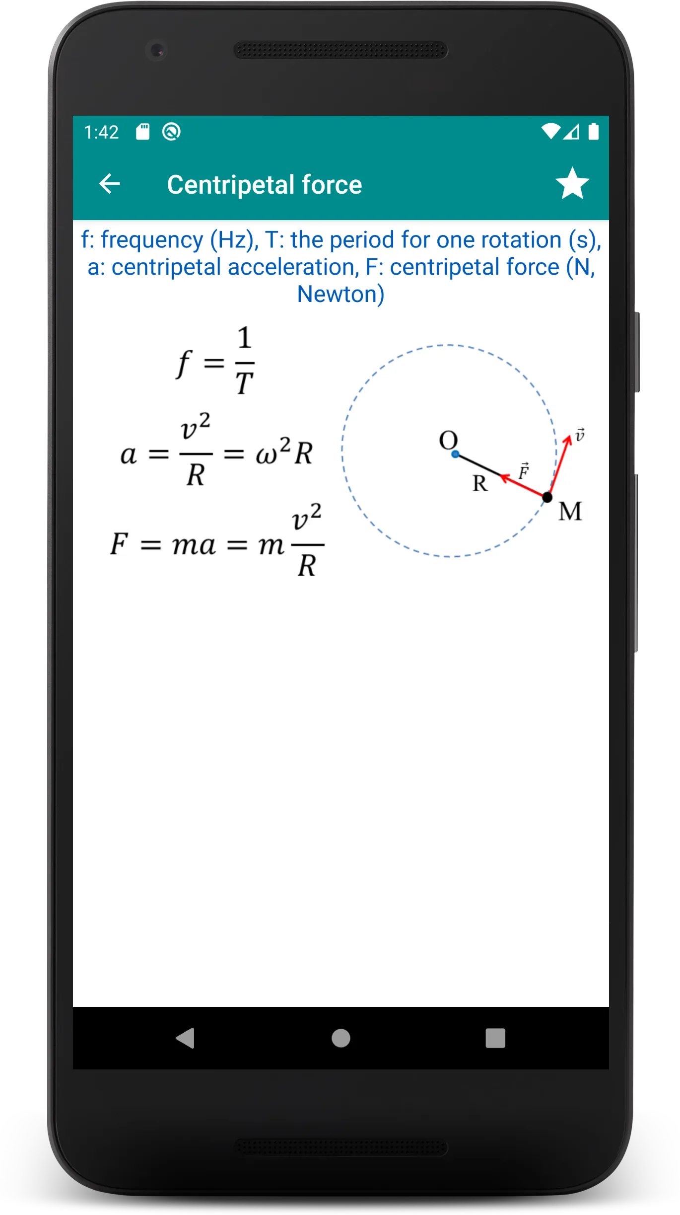 Pocket Physics Formulas | Indus Appstore | Screenshot