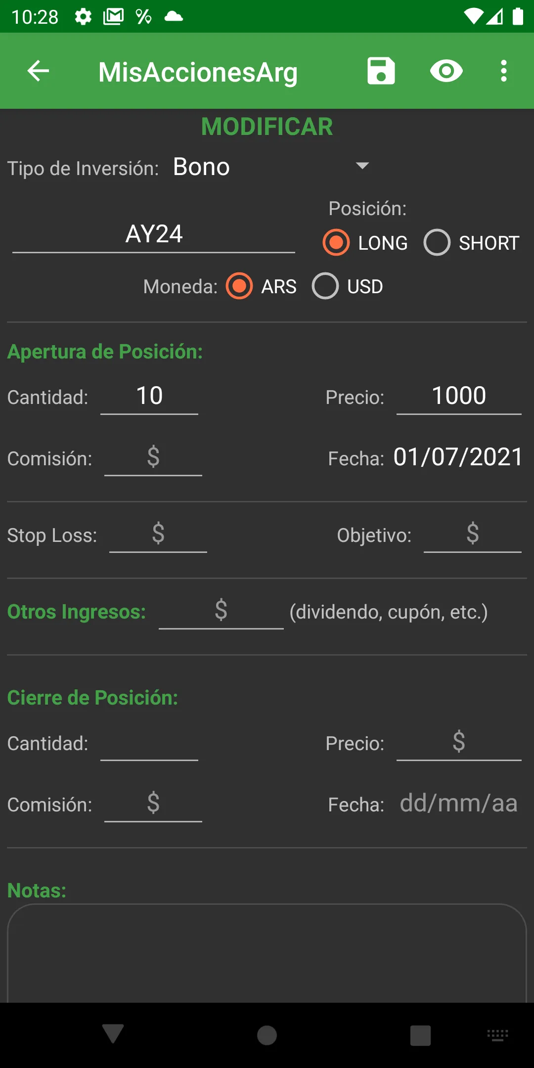 MisAccionesArg | Indus Appstore | Screenshot