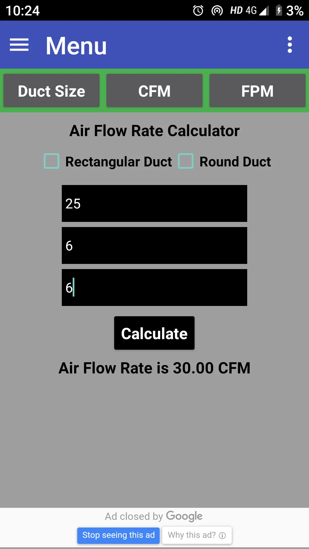 Duct Calculator | Indus Appstore | Screenshot