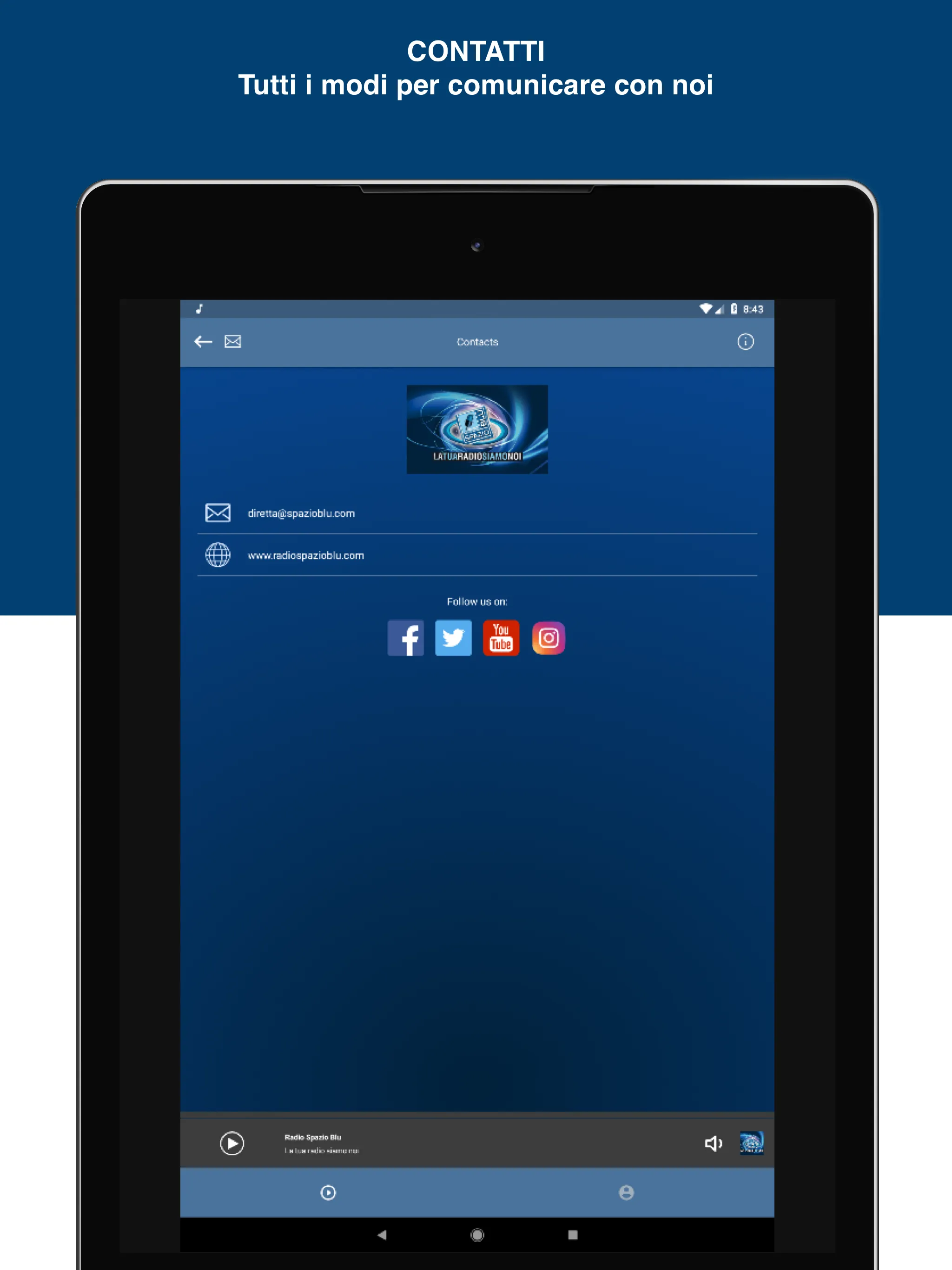 Radio Spazio Blu | Indus Appstore | Screenshot