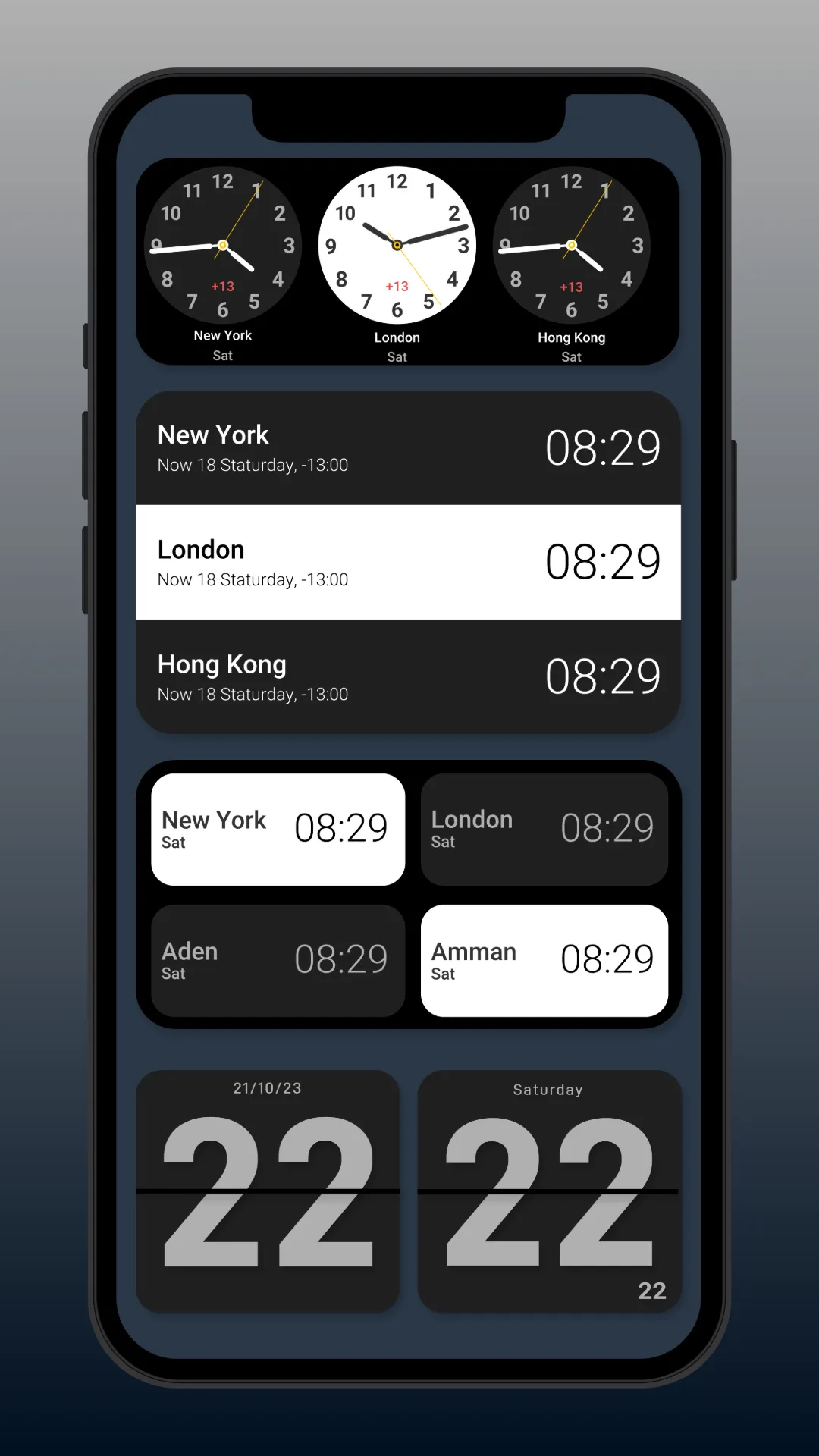 Flip clock: World clock | Indus Appstore | Screenshot