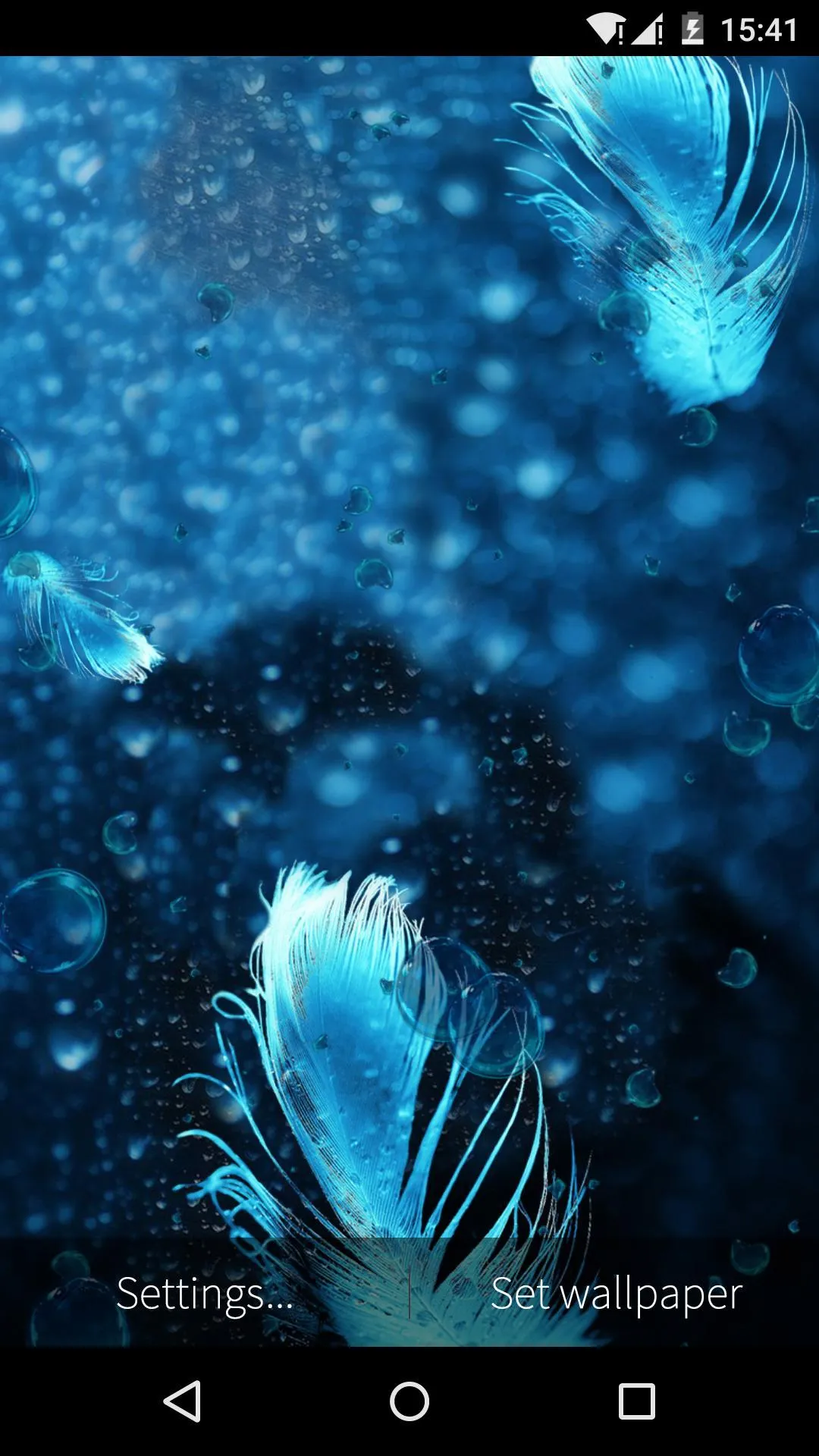 Feather Bubble Live Wallpaper | Indus Appstore | Screenshot