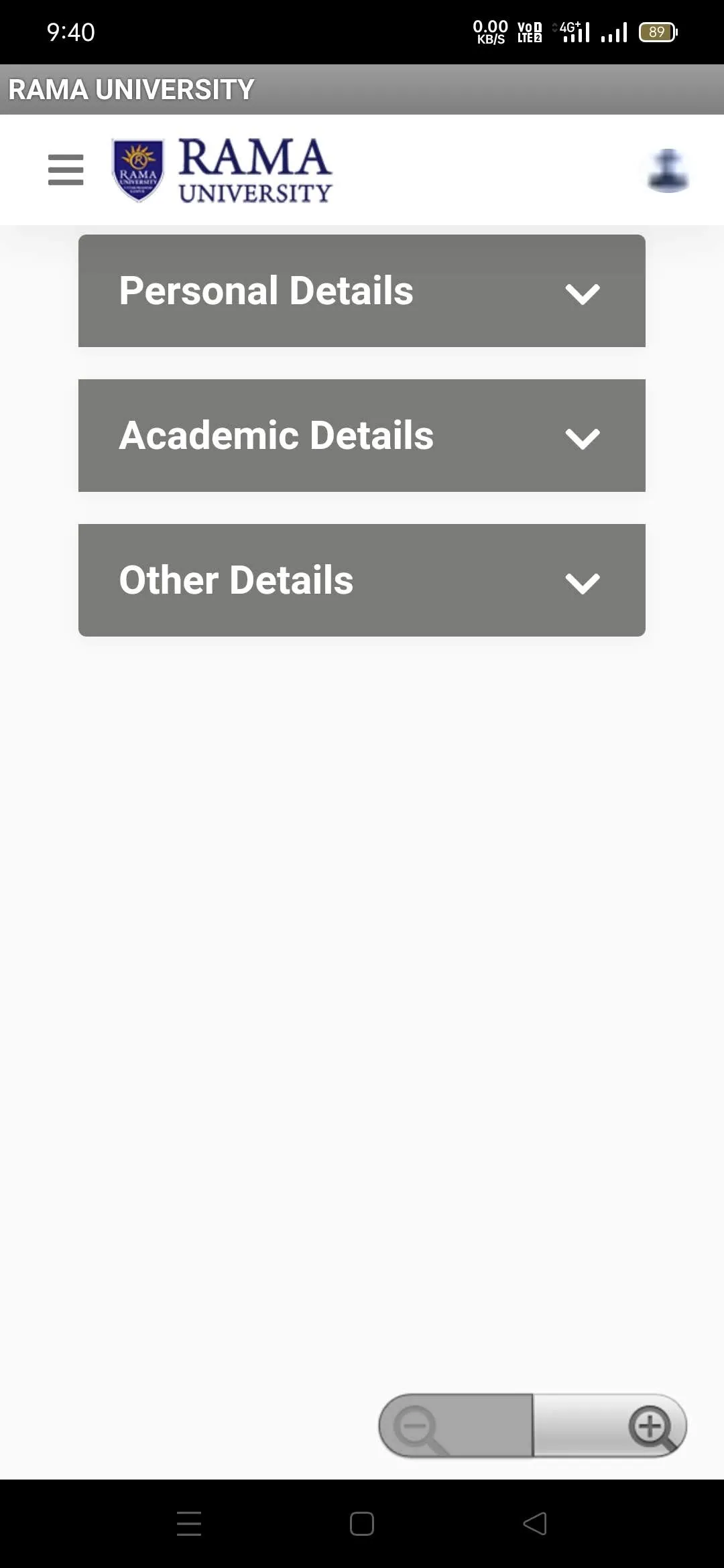 RAMA UNIVERSITY STUDENT PORTAL | Indus Appstore | Screenshot