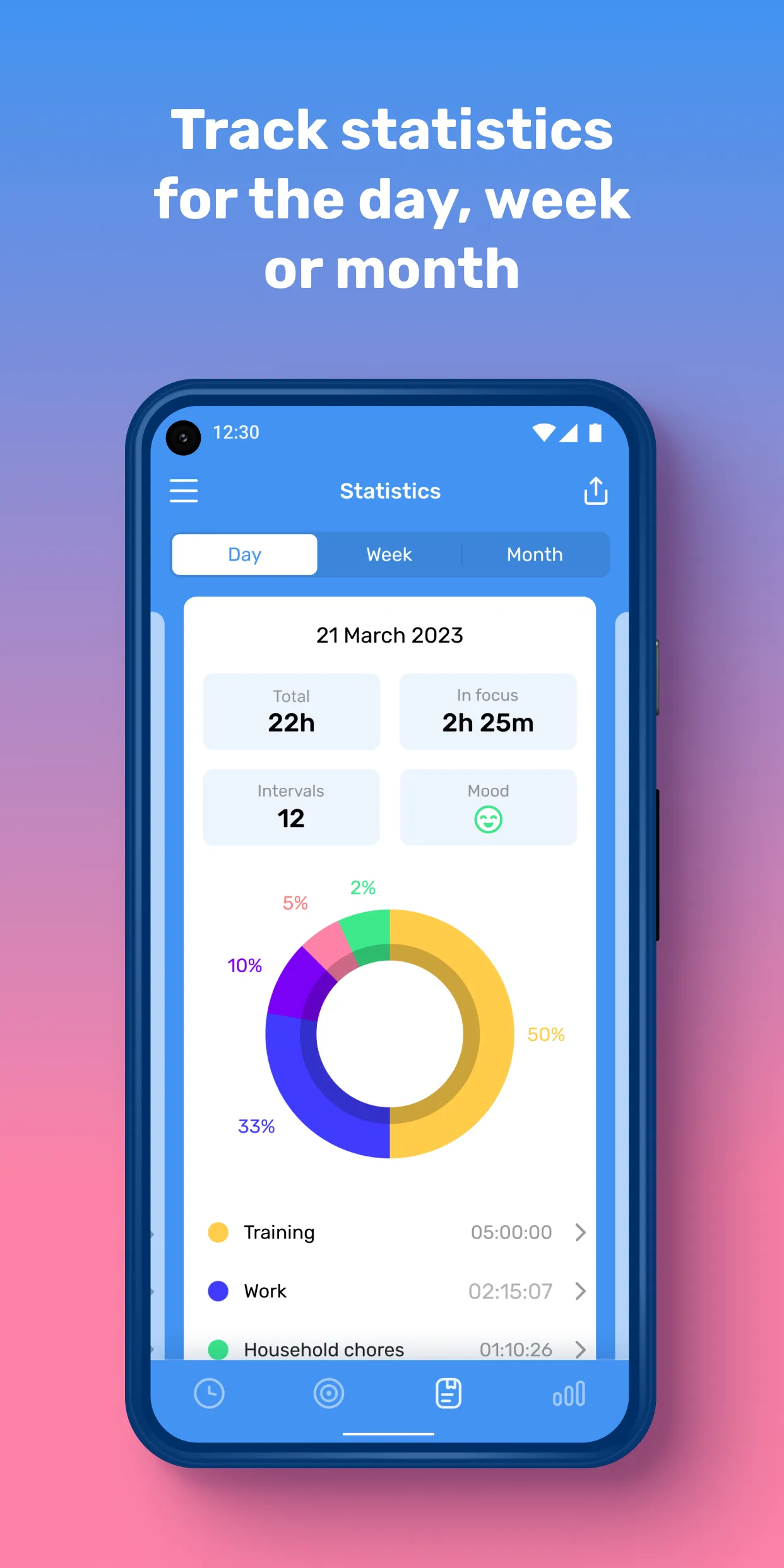 Worktime - time tracker, goals | Indus Appstore | Screenshot