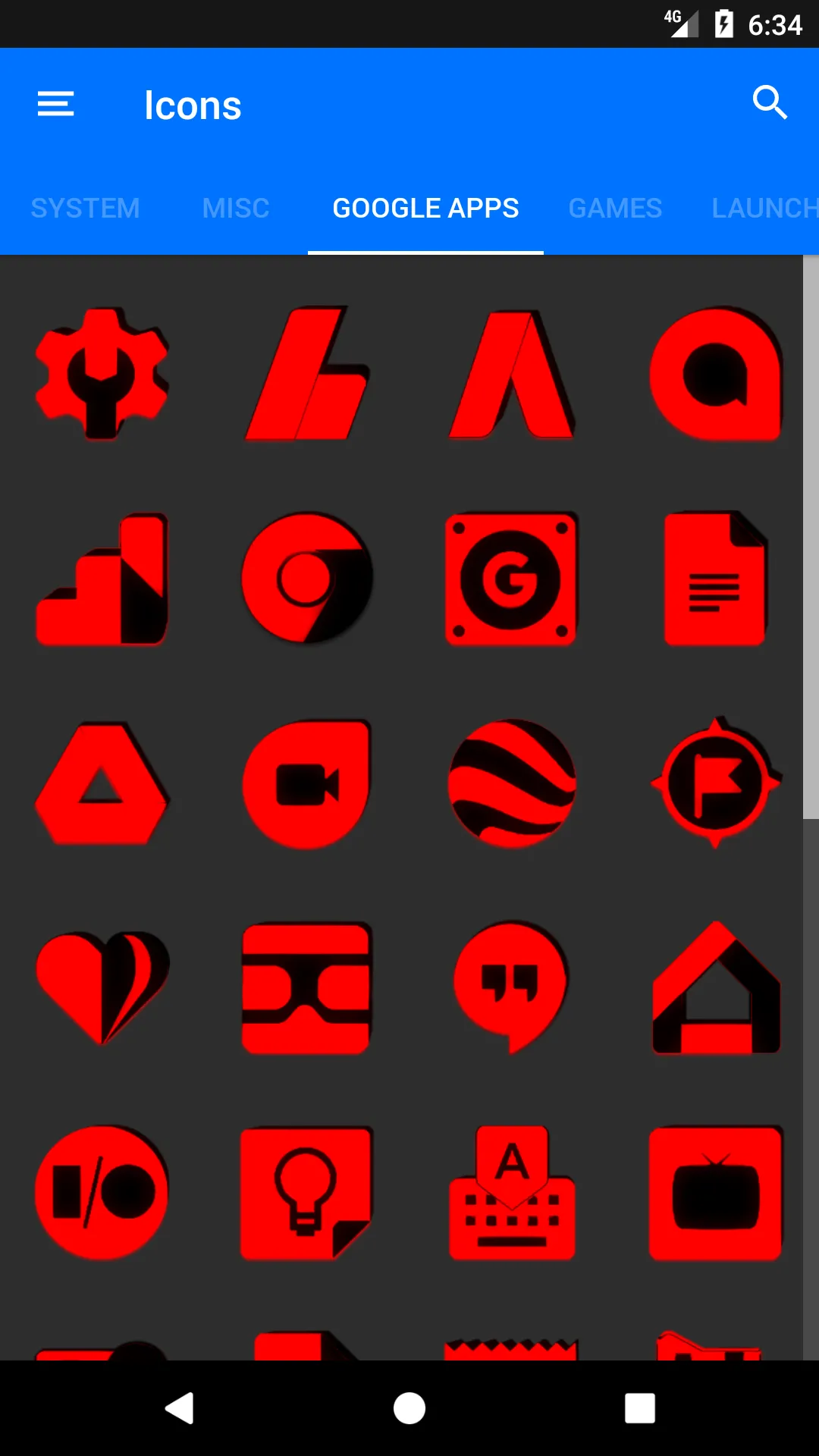 Red and Black Icon Pack | Indus Appstore | Screenshot