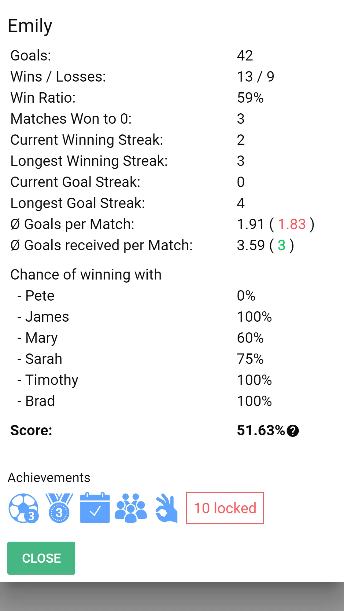 Kicktrack: The foosball score  | Indus Appstore | Screenshot