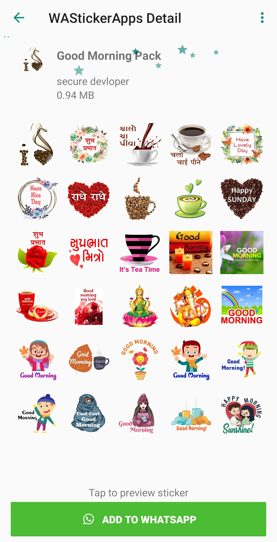 Good Morning Night Stickers | Indus Appstore | Screenshot