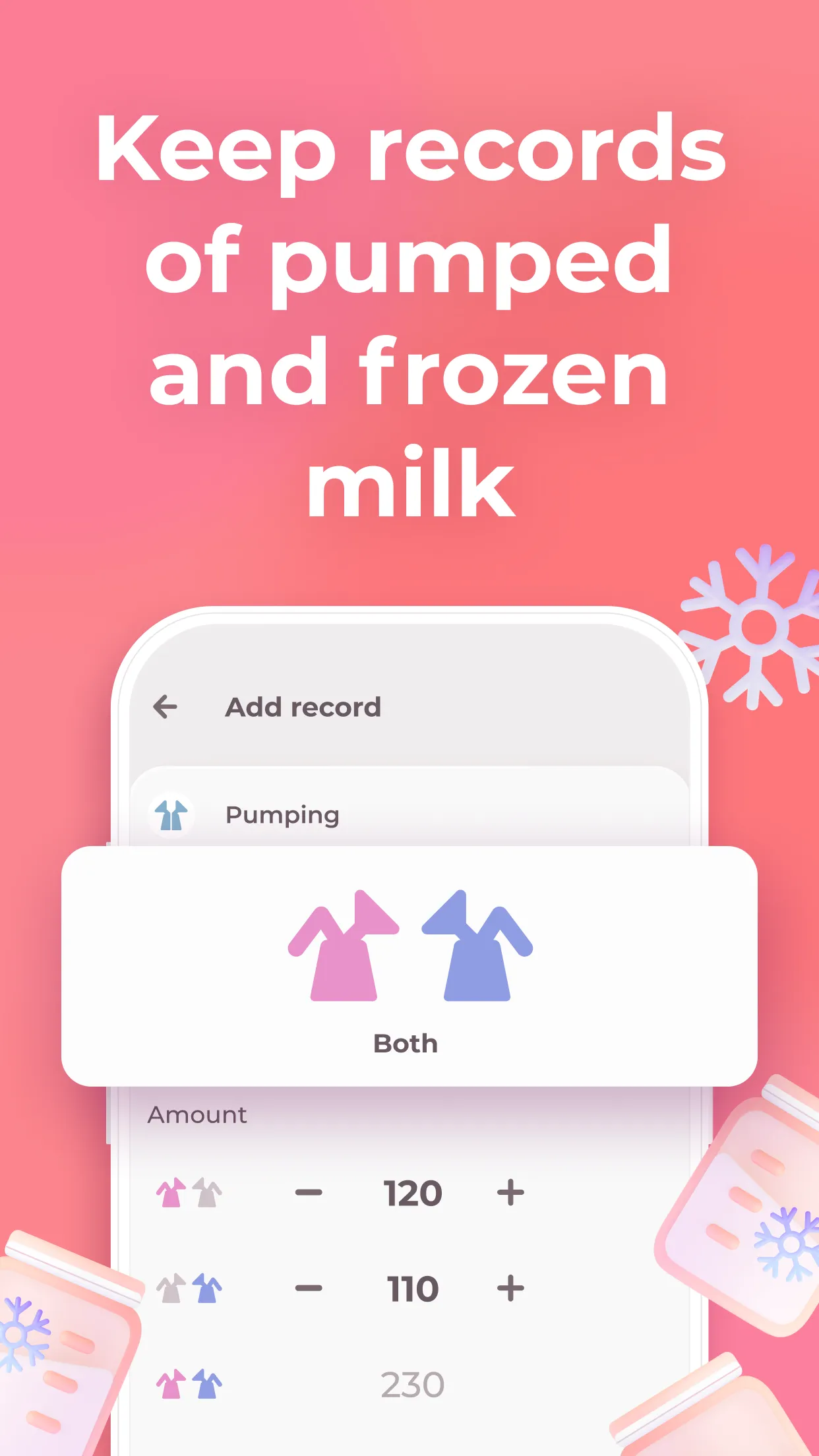 Breastfeeding tracker Pump log | Indus Appstore | Screenshot