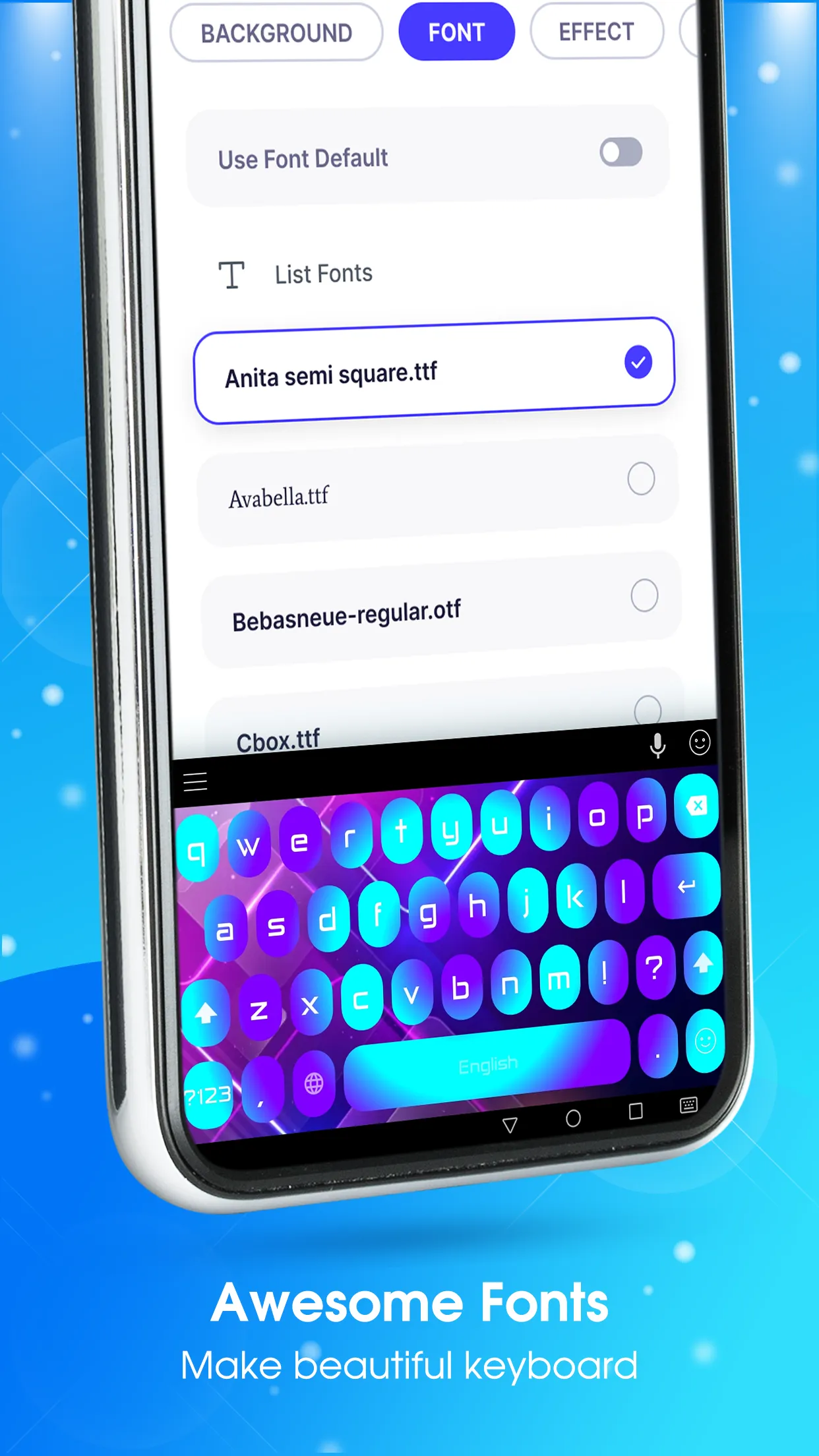 Neon LED Keyboard: RGB & Emoji | Indus Appstore | Screenshot