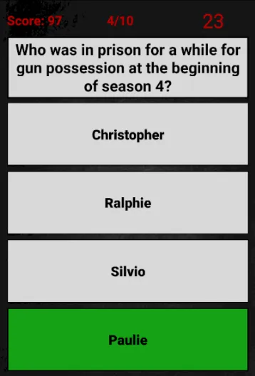 Sopranos Quiz | Indus Appstore | Screenshot