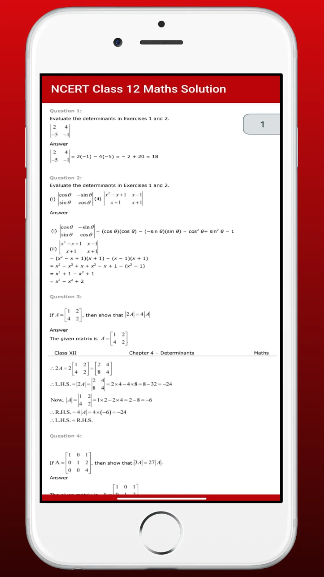 NCERT Class 12 Maths Solution | Indus Appstore | Screenshot