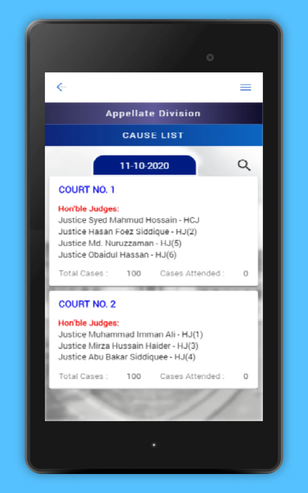 Supreme Court Cause List | Indus Appstore | Screenshot