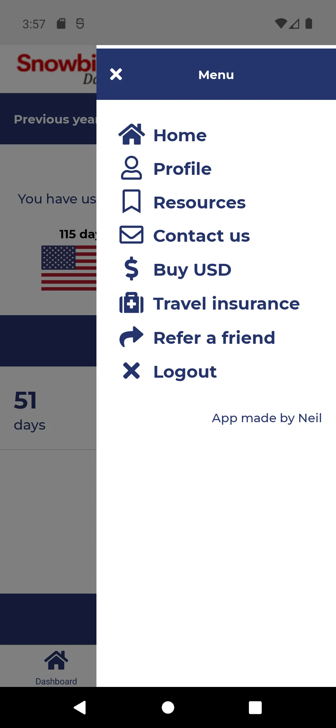 Snowbirds US Day Tracker | Indus Appstore | Screenshot