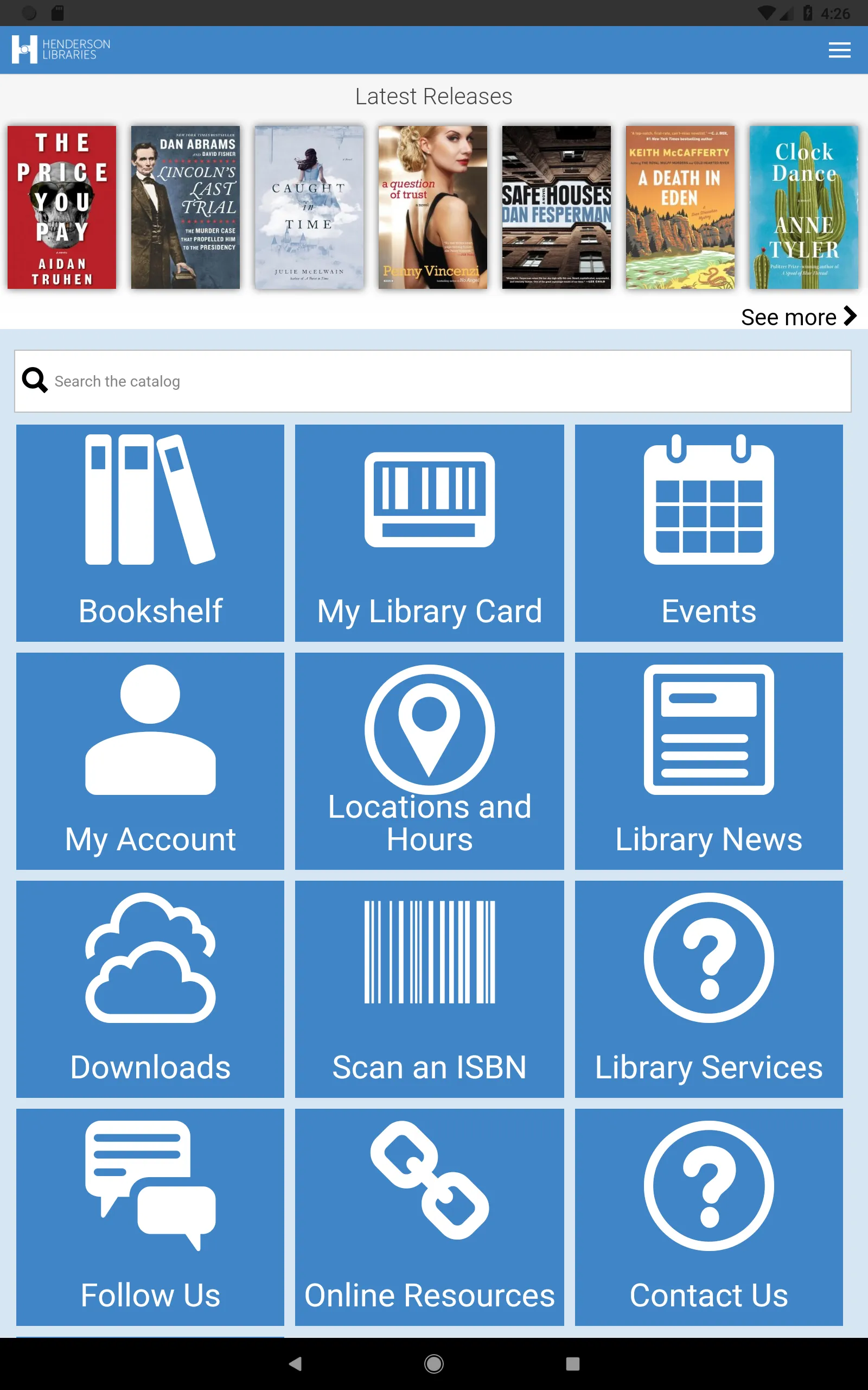 Henderson Libraries | Indus Appstore | Screenshot