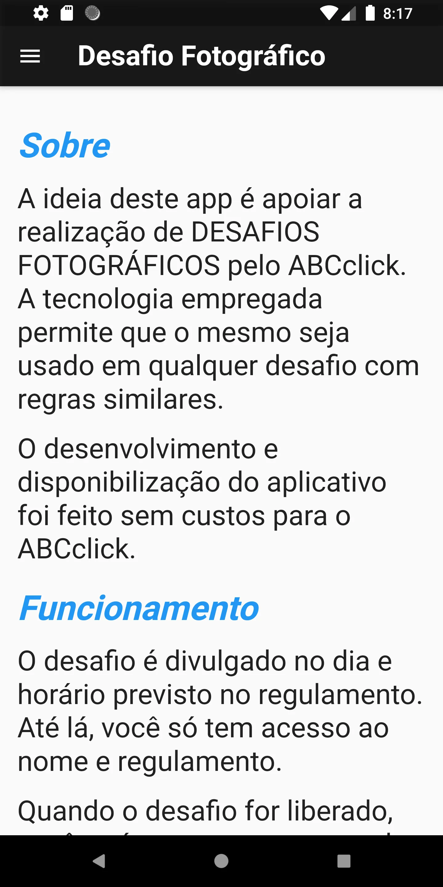 Desafio Fotográfico ABCclick | Indus Appstore | Screenshot