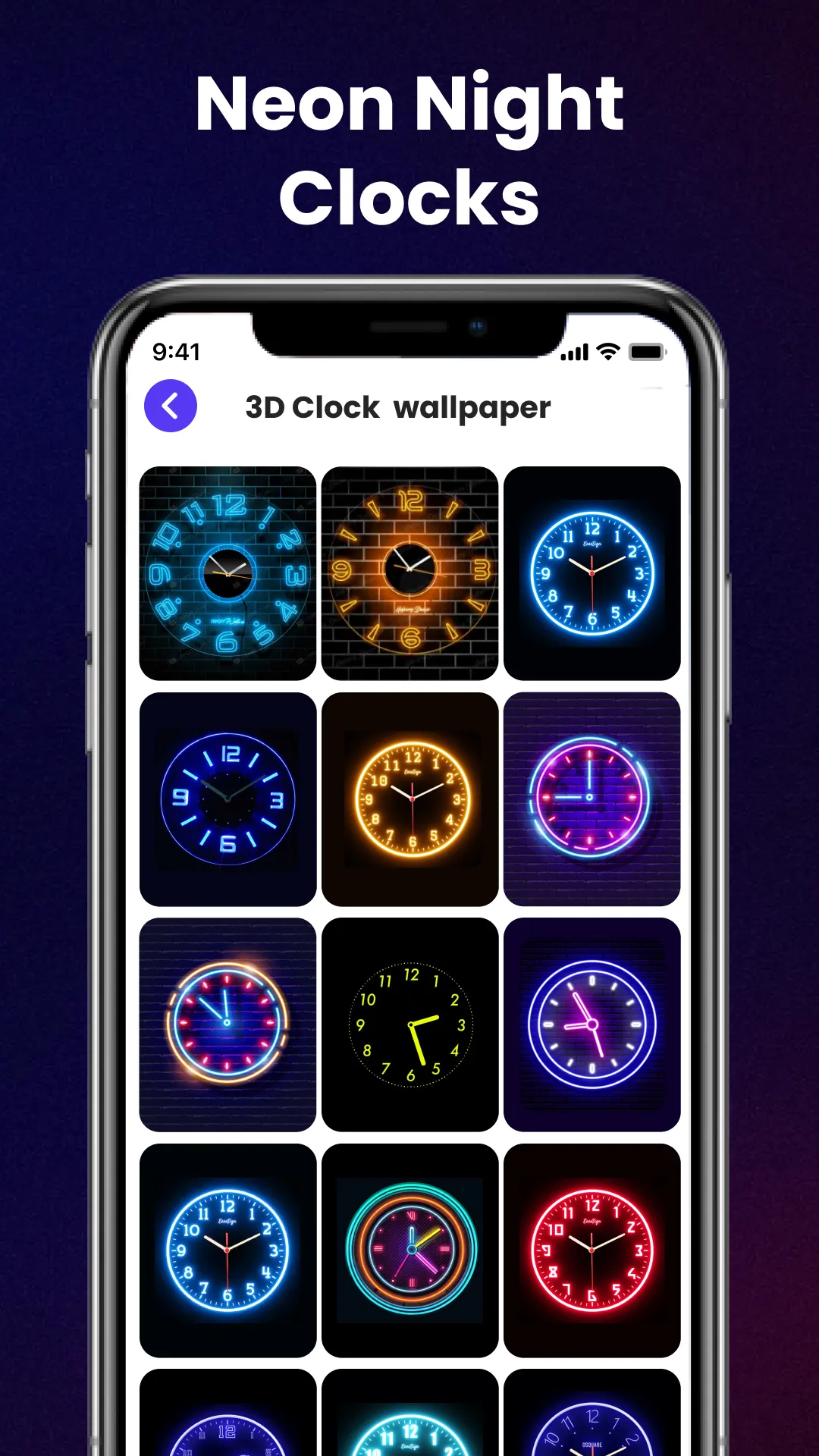Neon Digital Clock Wallpaper | Indus Appstore | Screenshot