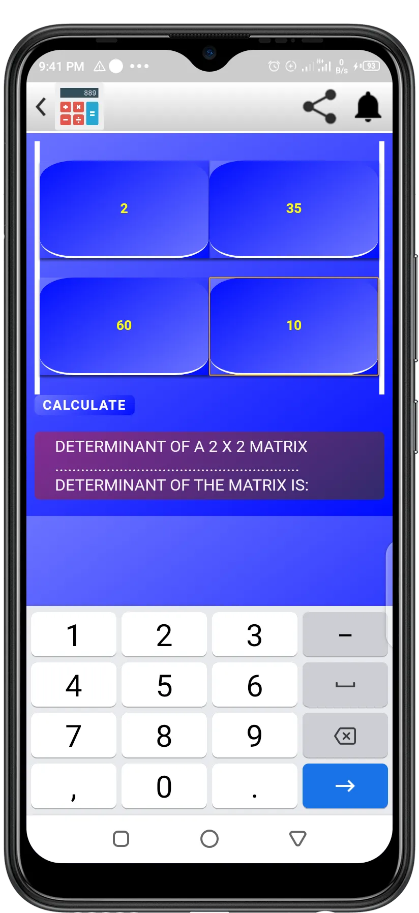 Matrix Calculator | Indus Appstore | Screenshot