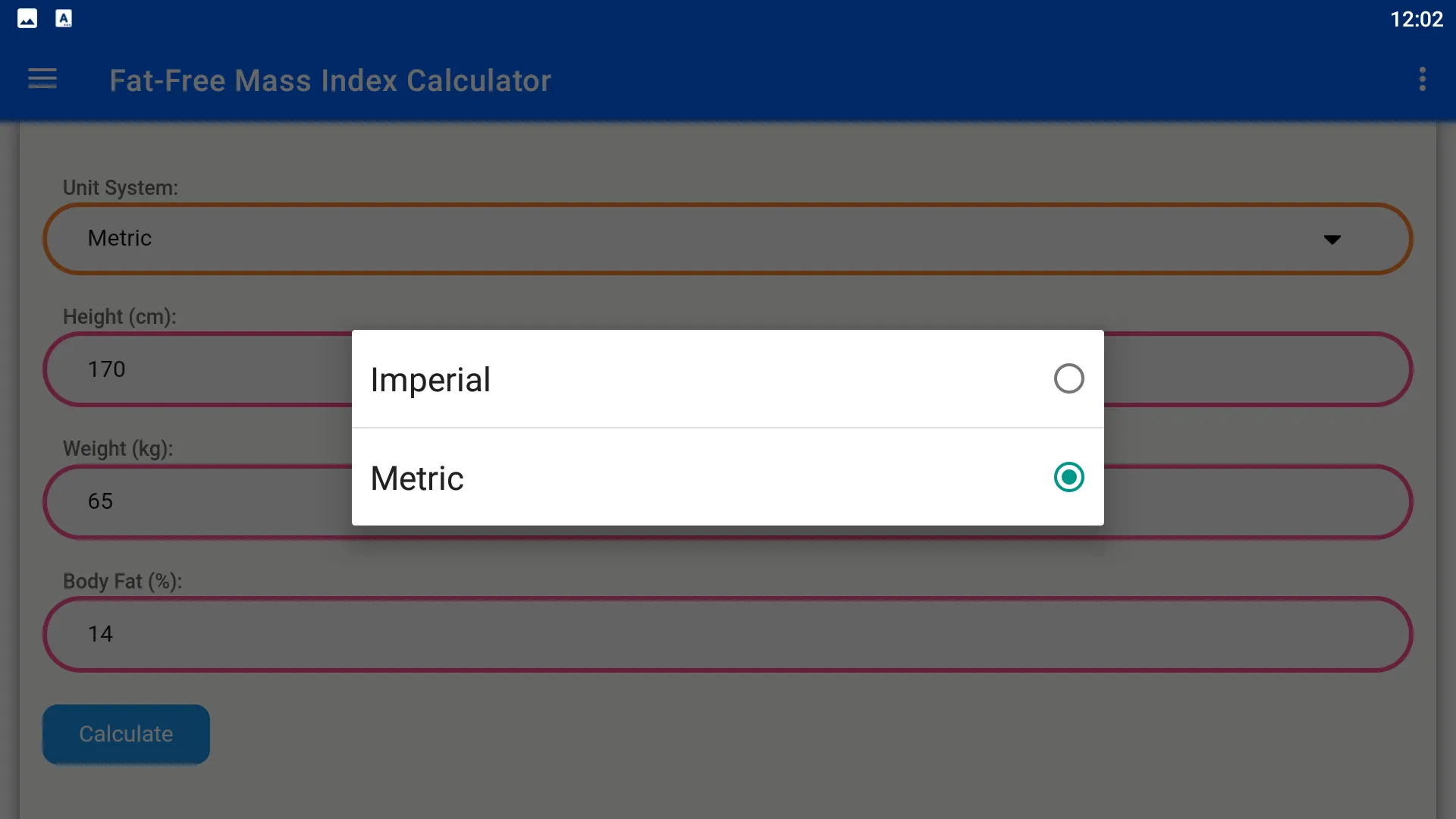 Mass Index Calculator | Indus Appstore | Screenshot