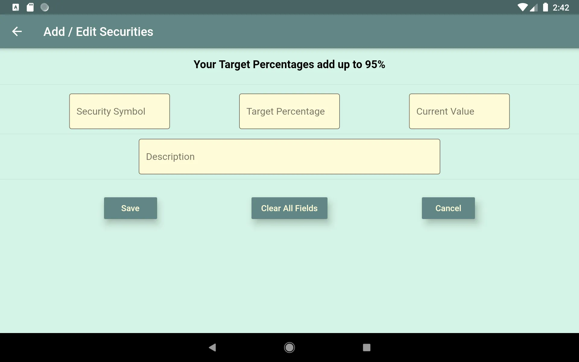 Portfolio Rebalancer | Indus Appstore | Screenshot