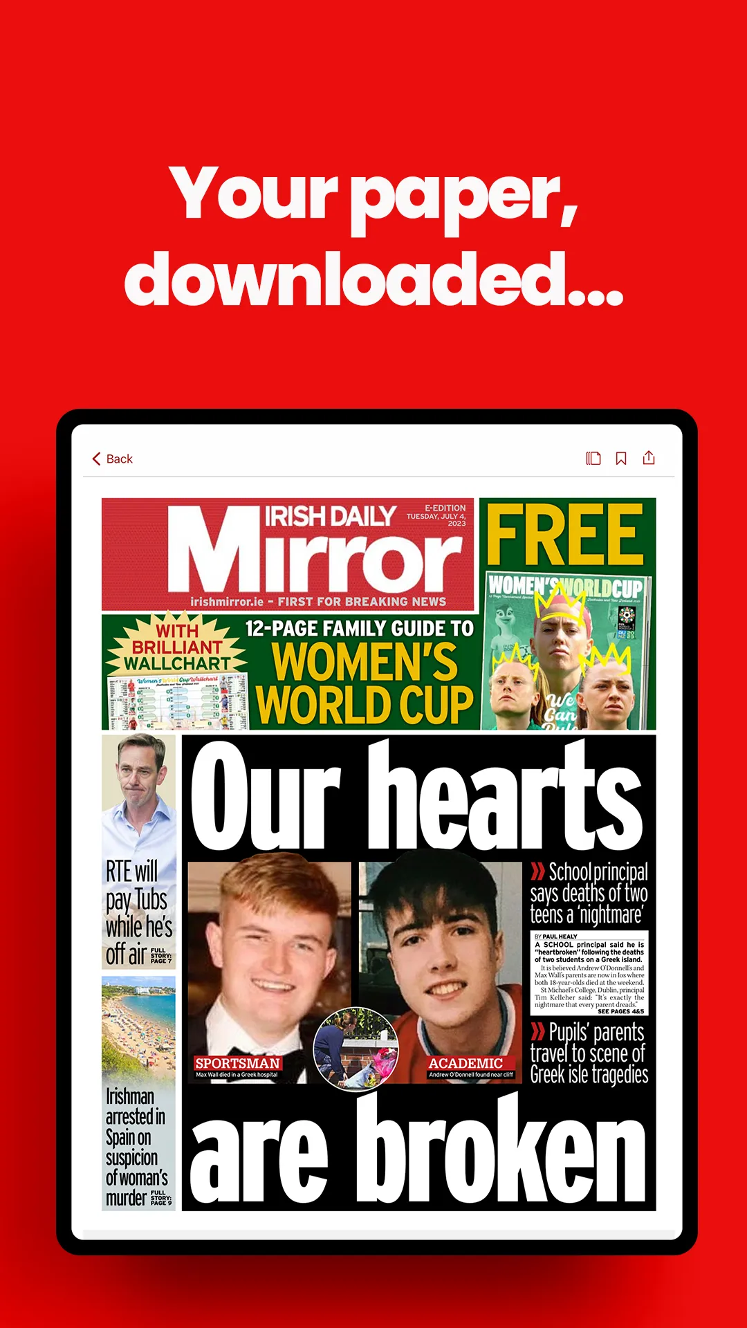 Irish Mirror Newspaper (IE) | Indus Appstore | Screenshot